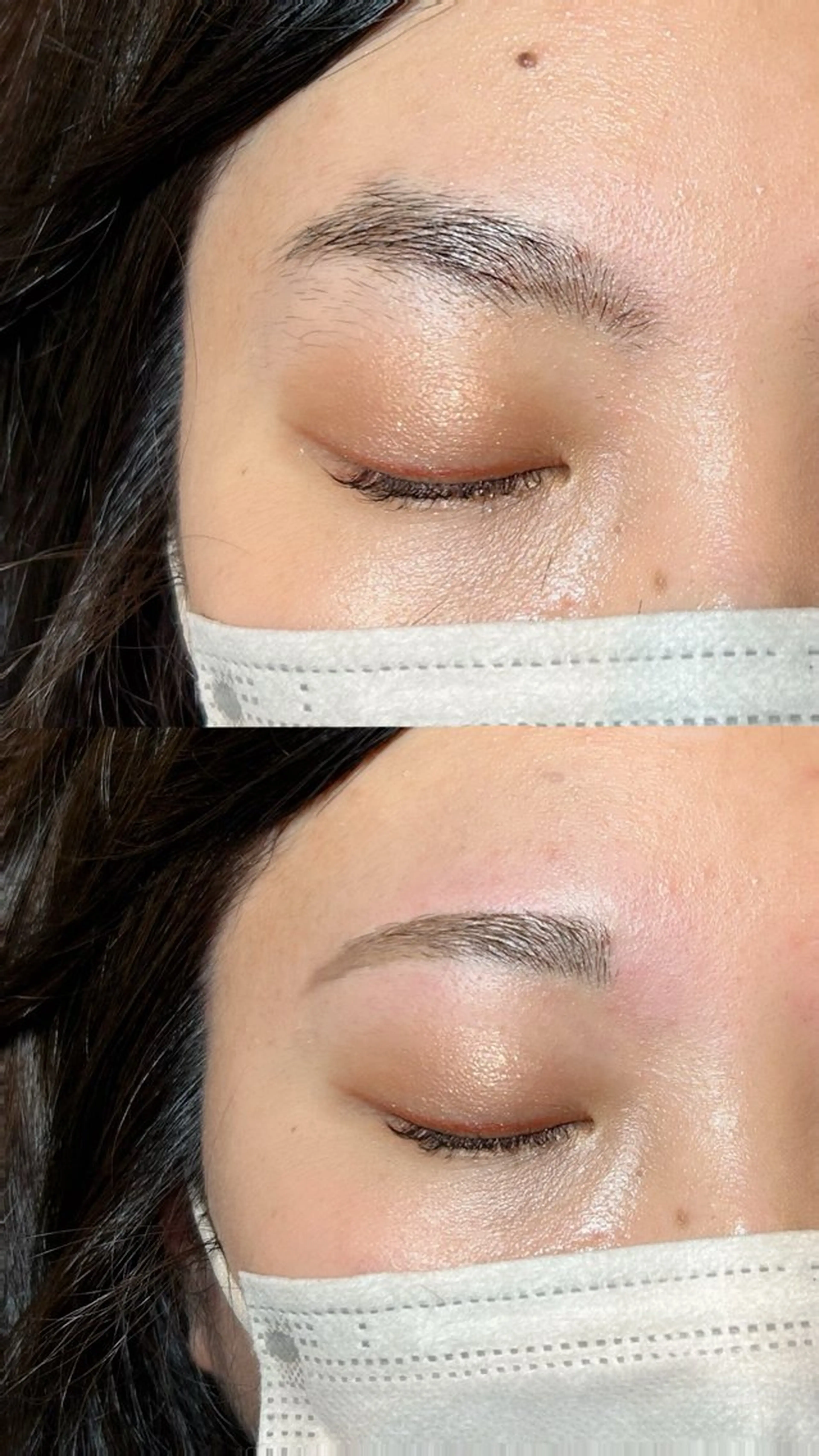 【ご新規様限定】眉毛wax️️🩵 (眉カット、間引き、メイク付き) ⚠︎自己処理3週間してない方限定の写真