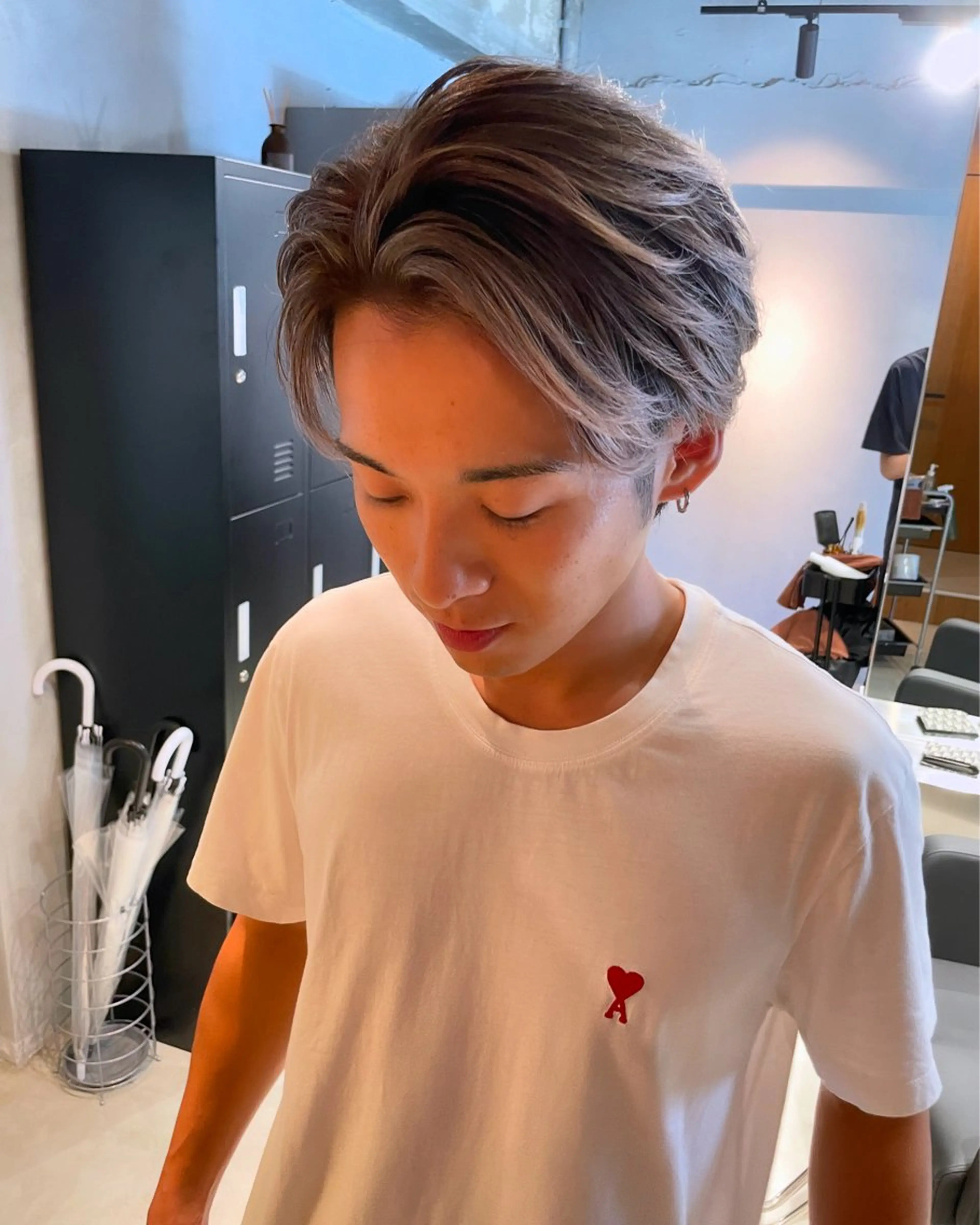 ミディアム カラー パーマ ヘアアレンジ メンズ カット ヘアカラー トリートメント ヘアセット メンズ特化 しゅうへいのヘアスタイル