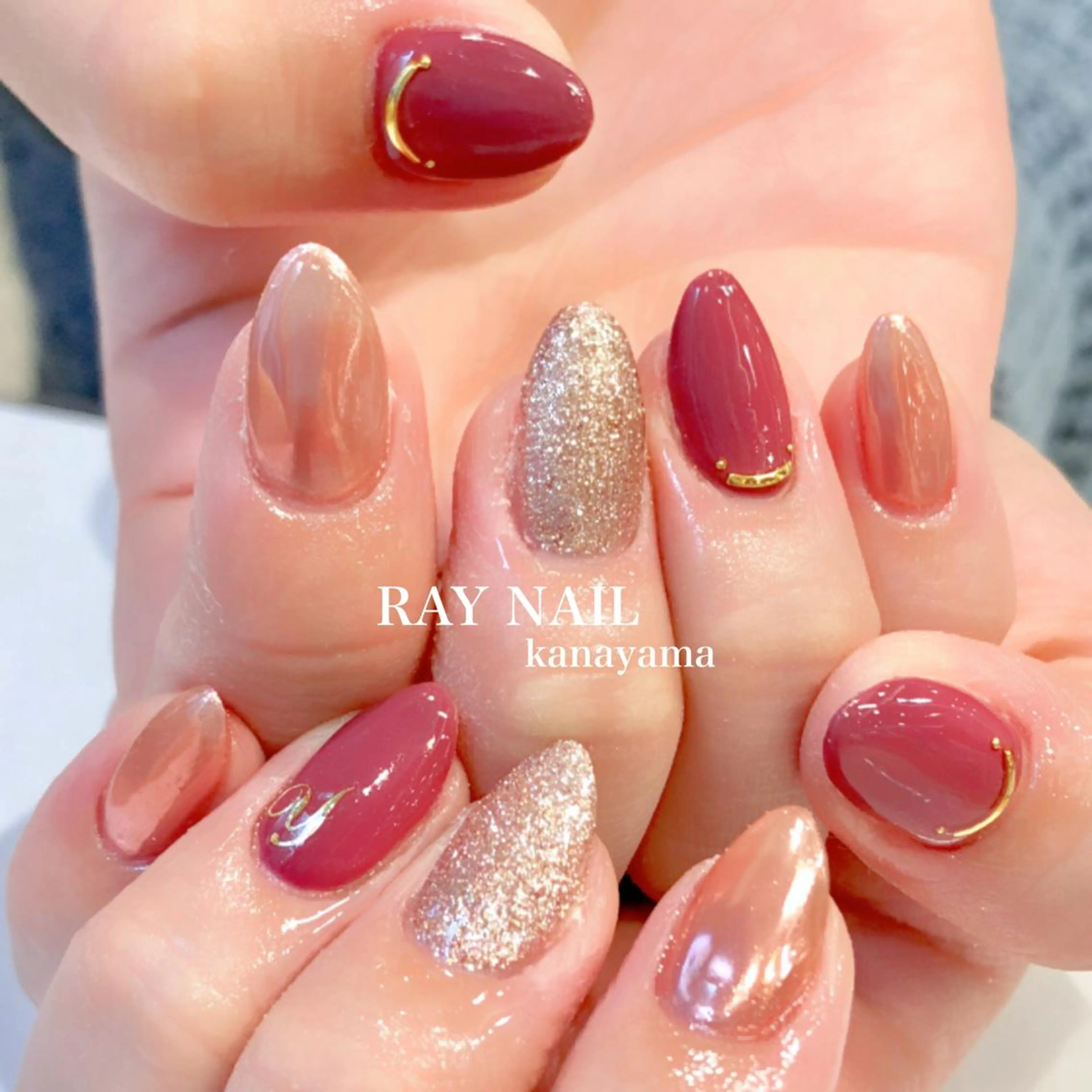 ネイル ピンク Arowa 伊田のネイルデザイン