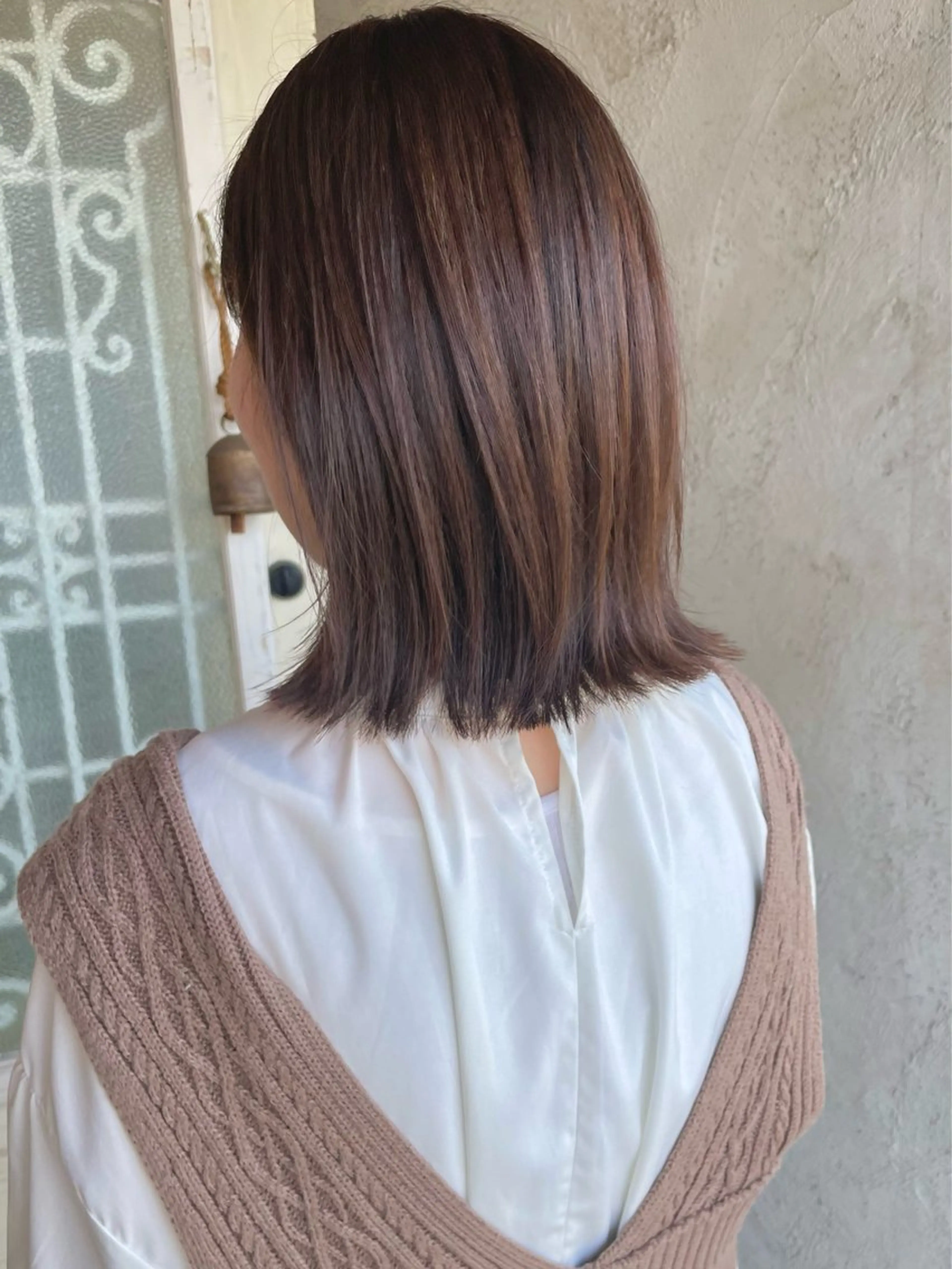 ミディアム カラー 岡田 恭明のヘアスタイル