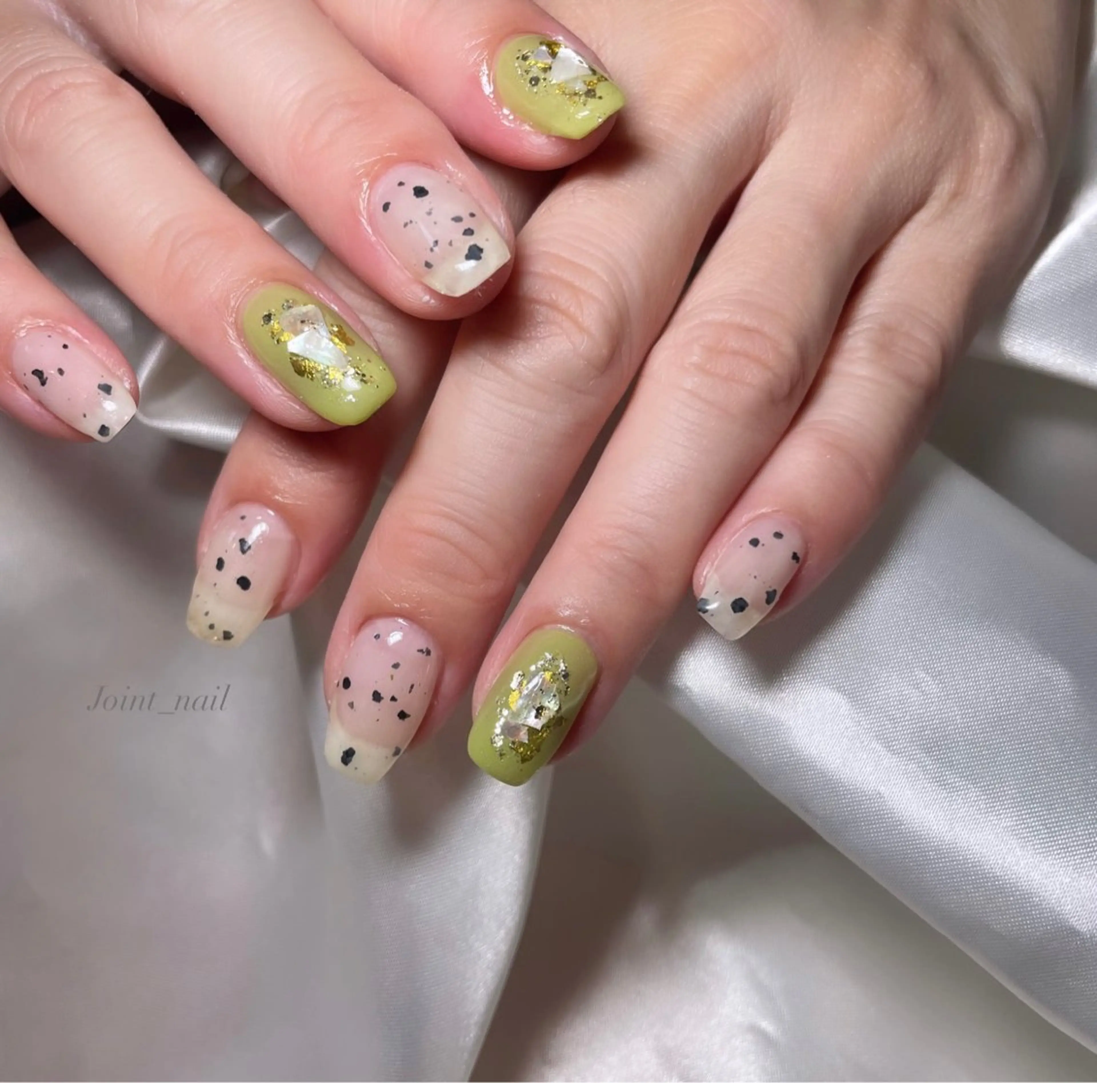 ネイル ピスタチオネイル ハンドネイル Joint_ nailのネイルデザイン