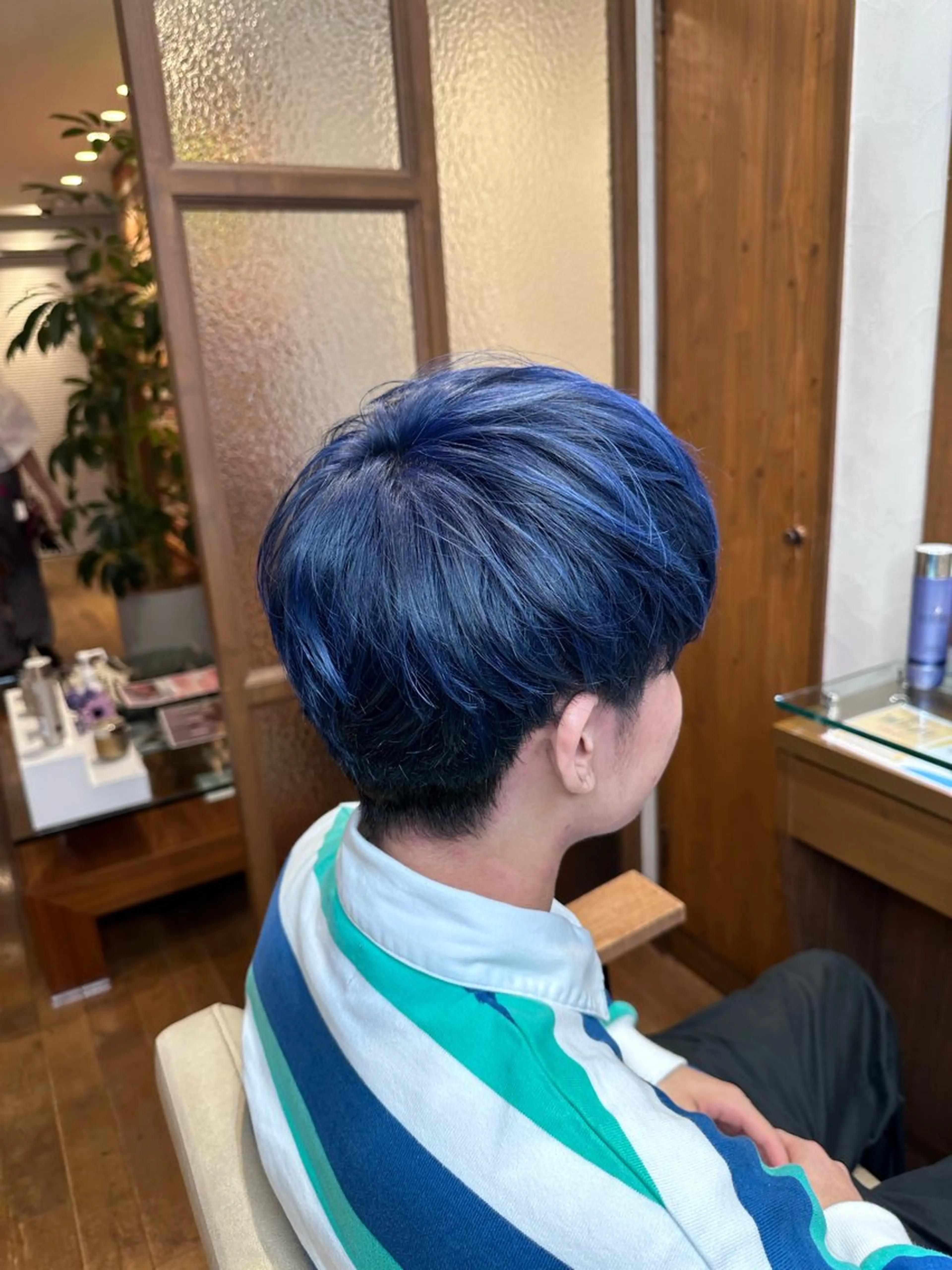 カラー メンズ メンズブリーチ ブリーチ ブルーカラー equri 🔸高橋理子🔸のヘアスタイル