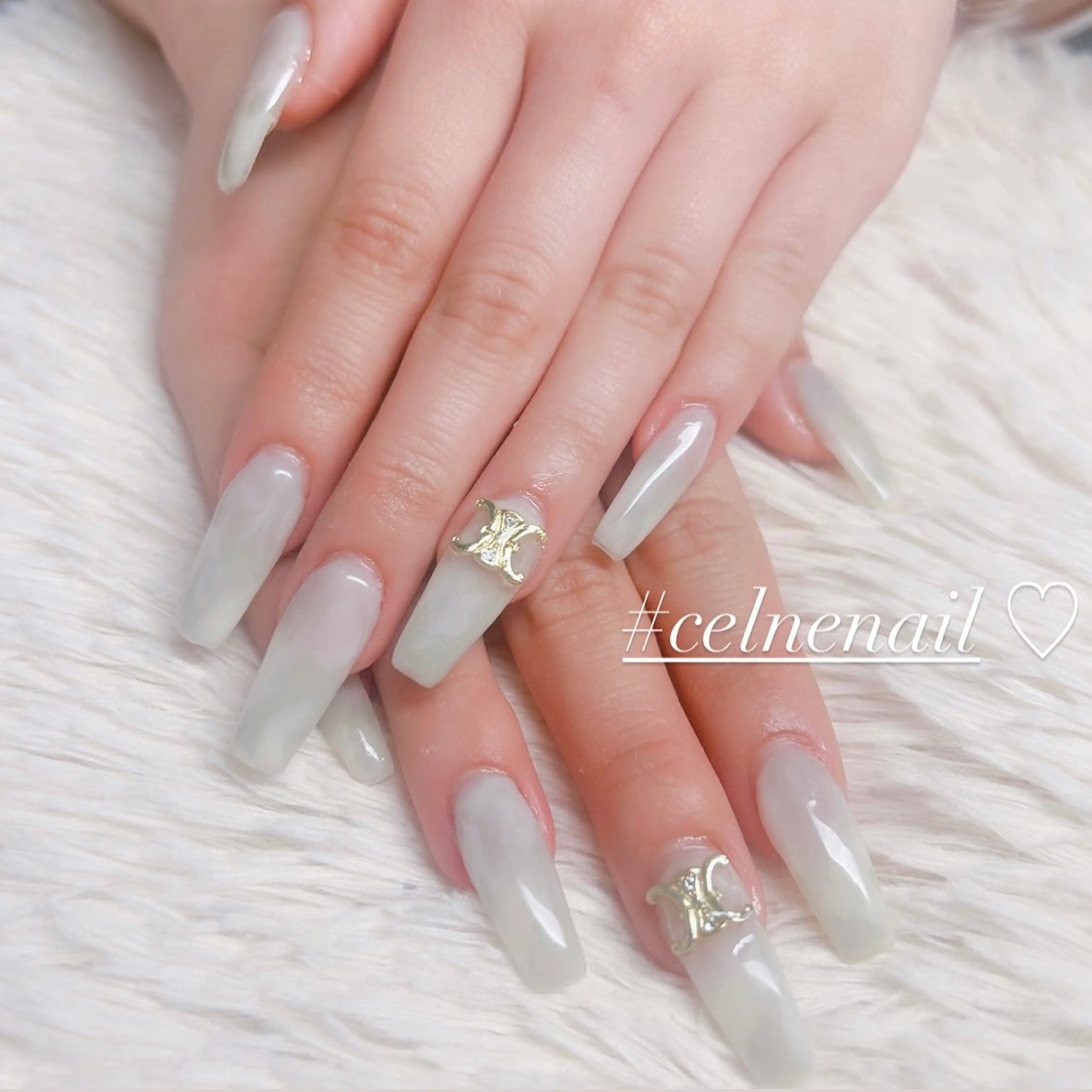 ネイル 大理石ネイル(マーブル) ハンドネイル CherieNail 💗manaのネイルデザイン