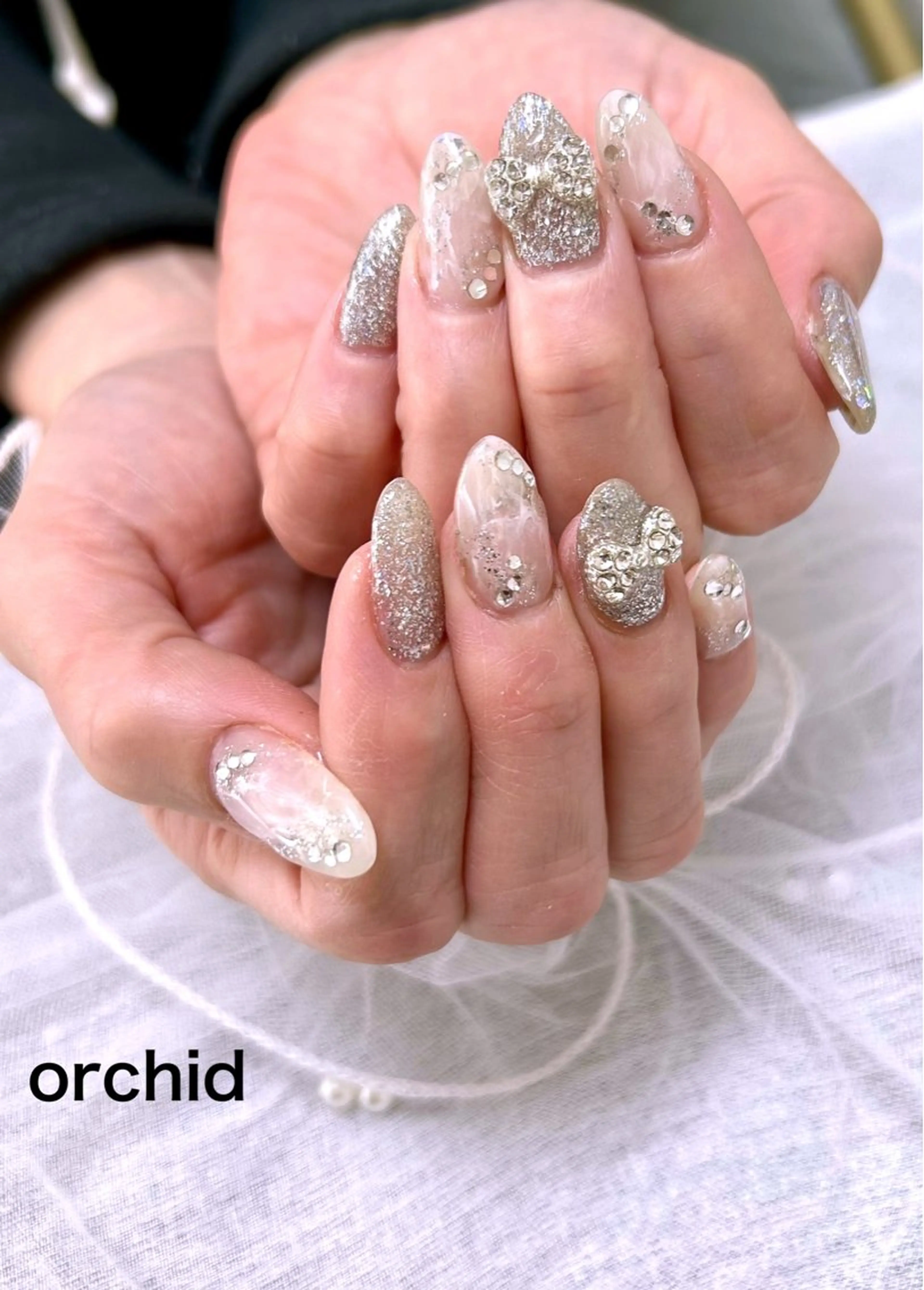 ネイル ハンドネイル orchid ♡オーキッドのネイルデザイン