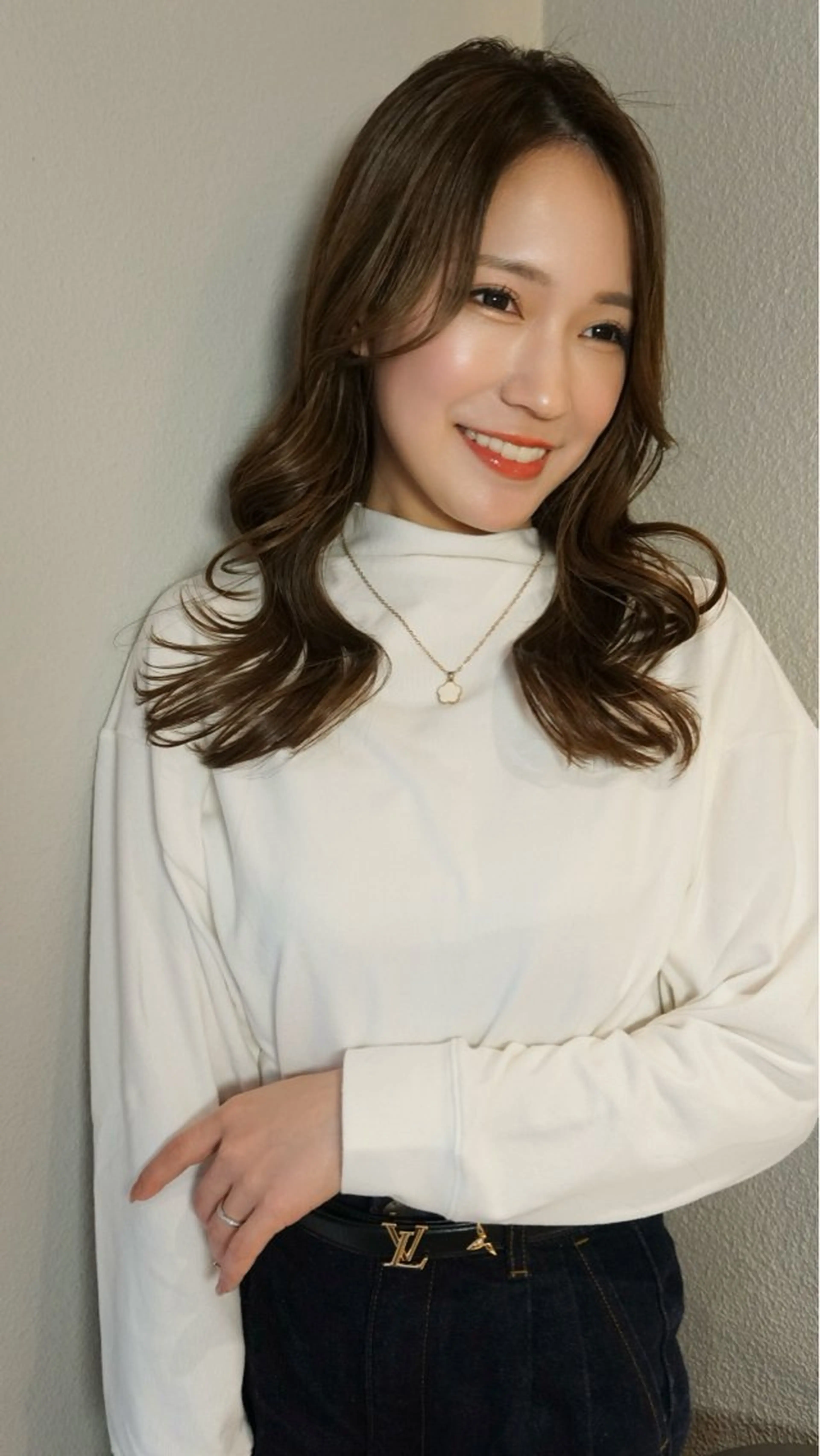 セミロング カット ヘアカラー 【天満1艶髪】潤艶/ 髪質改善🌹釣本竜哉のヘアスタイル