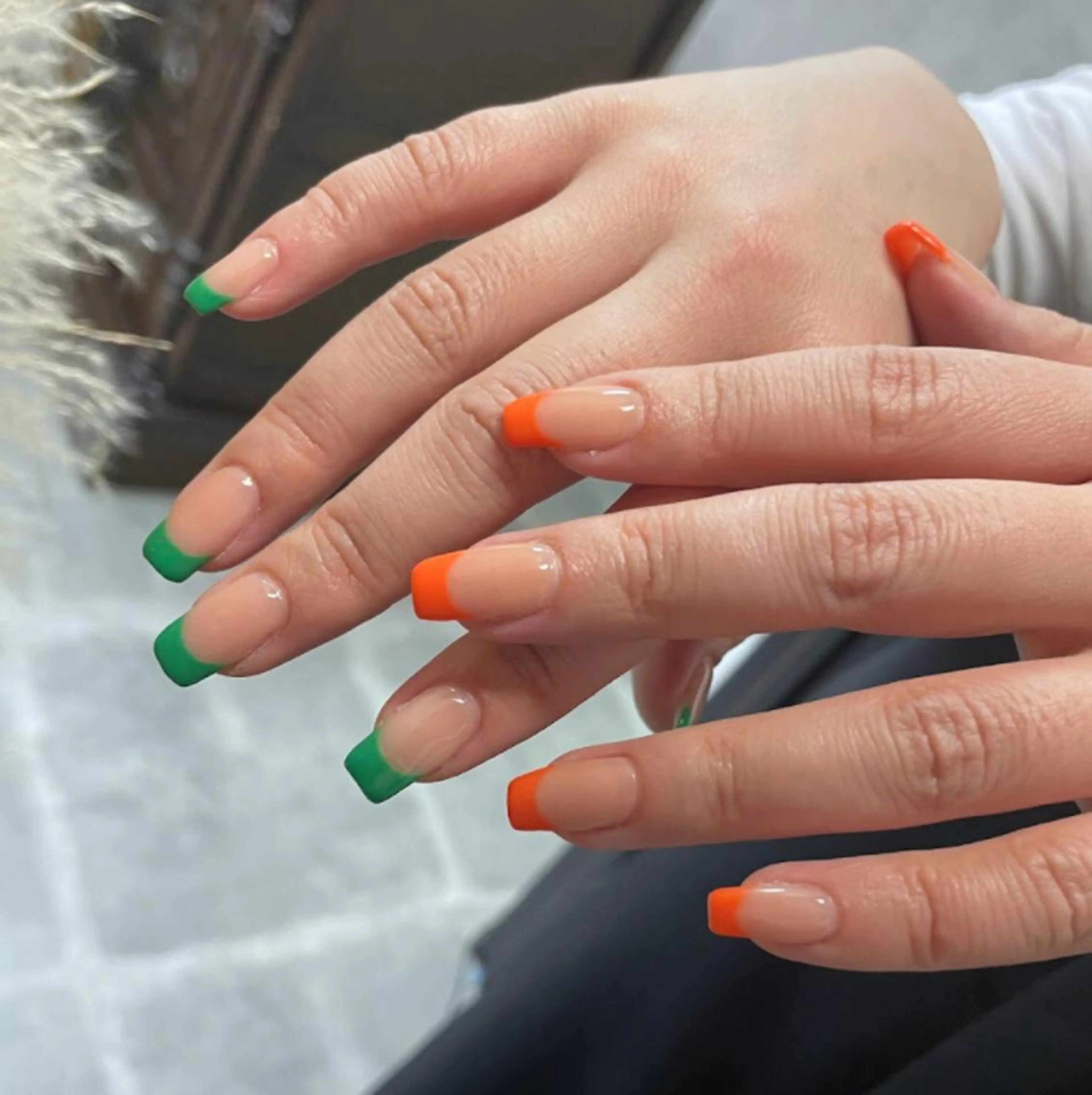 ネイル アートネイル クリアネイル フレンチネイル ジェルネイル ガラスフレンチ nailstudio eviz新宿店のネイルデザイン