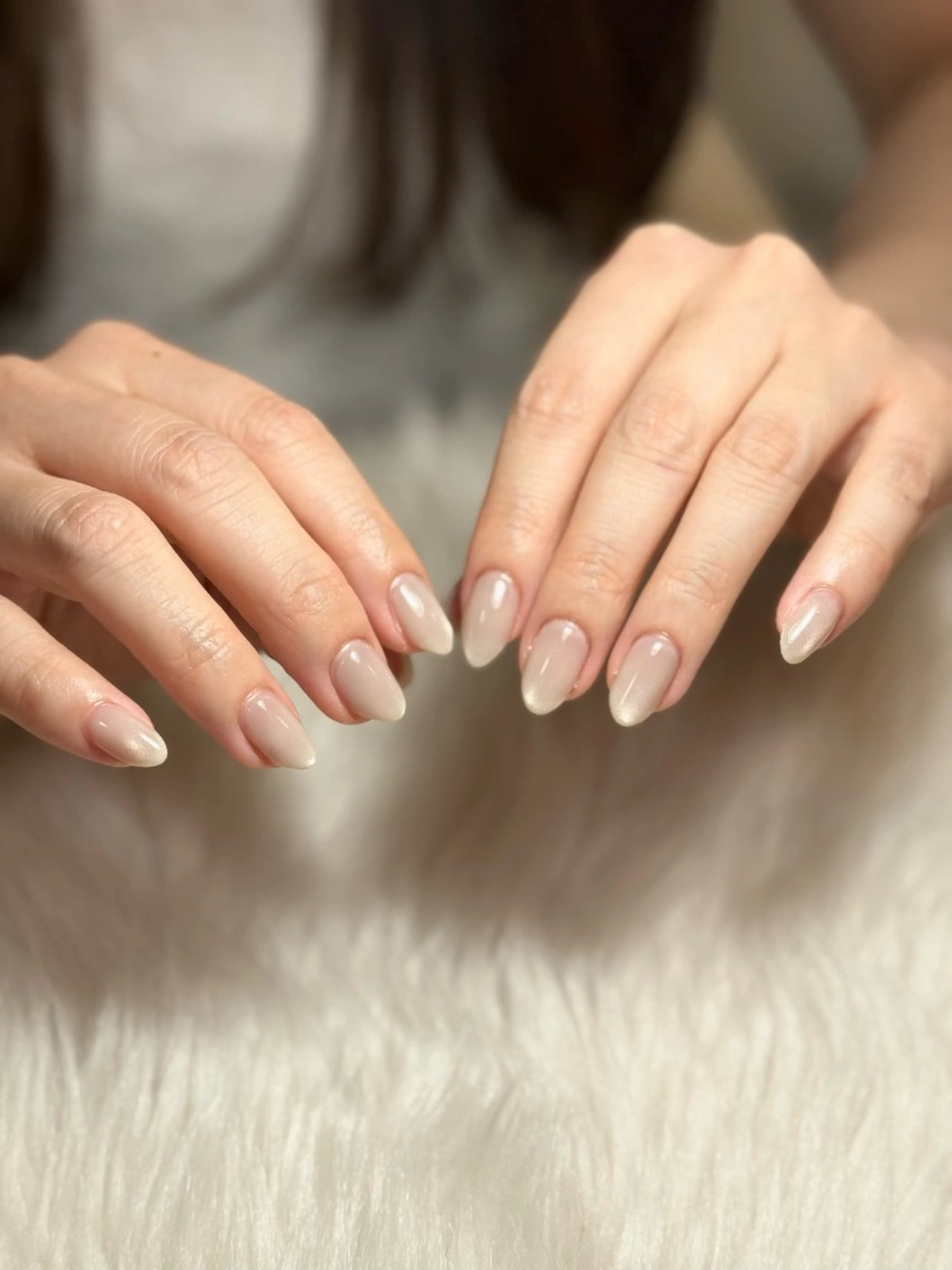 ネイル 氷ネイル・うるうるネイル マグネットネイル マグネットワンカラー ビー玉ネイル ワンカラーネイル Nail Factory PINKBERRY所属・PINKBERRY ミクのネイルデザイン