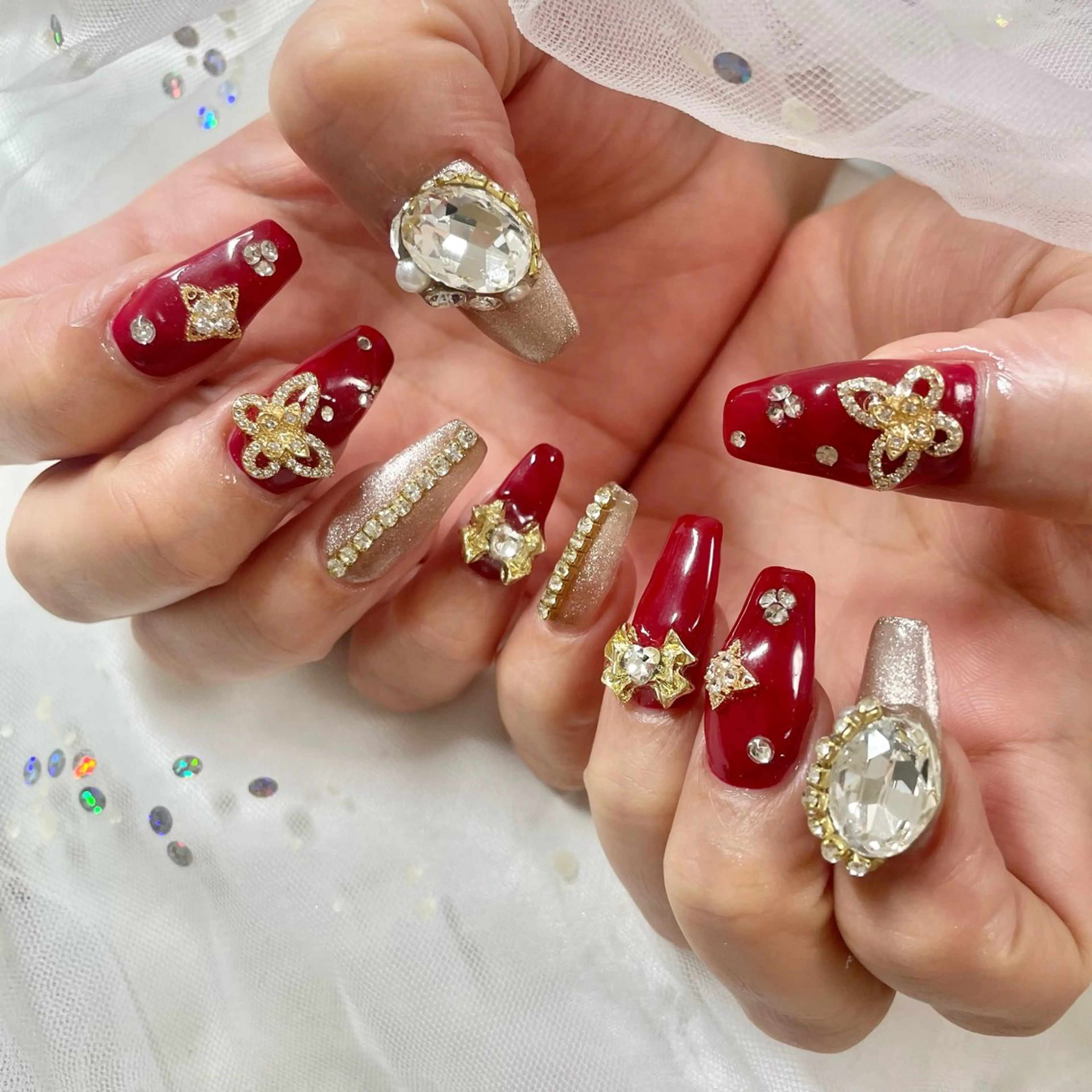 ネイル キラキラネイル 韓国ネイル ハンドネイル フットネイル 🎀AYAKO 🎀中韓ネイルのネイルデザイン