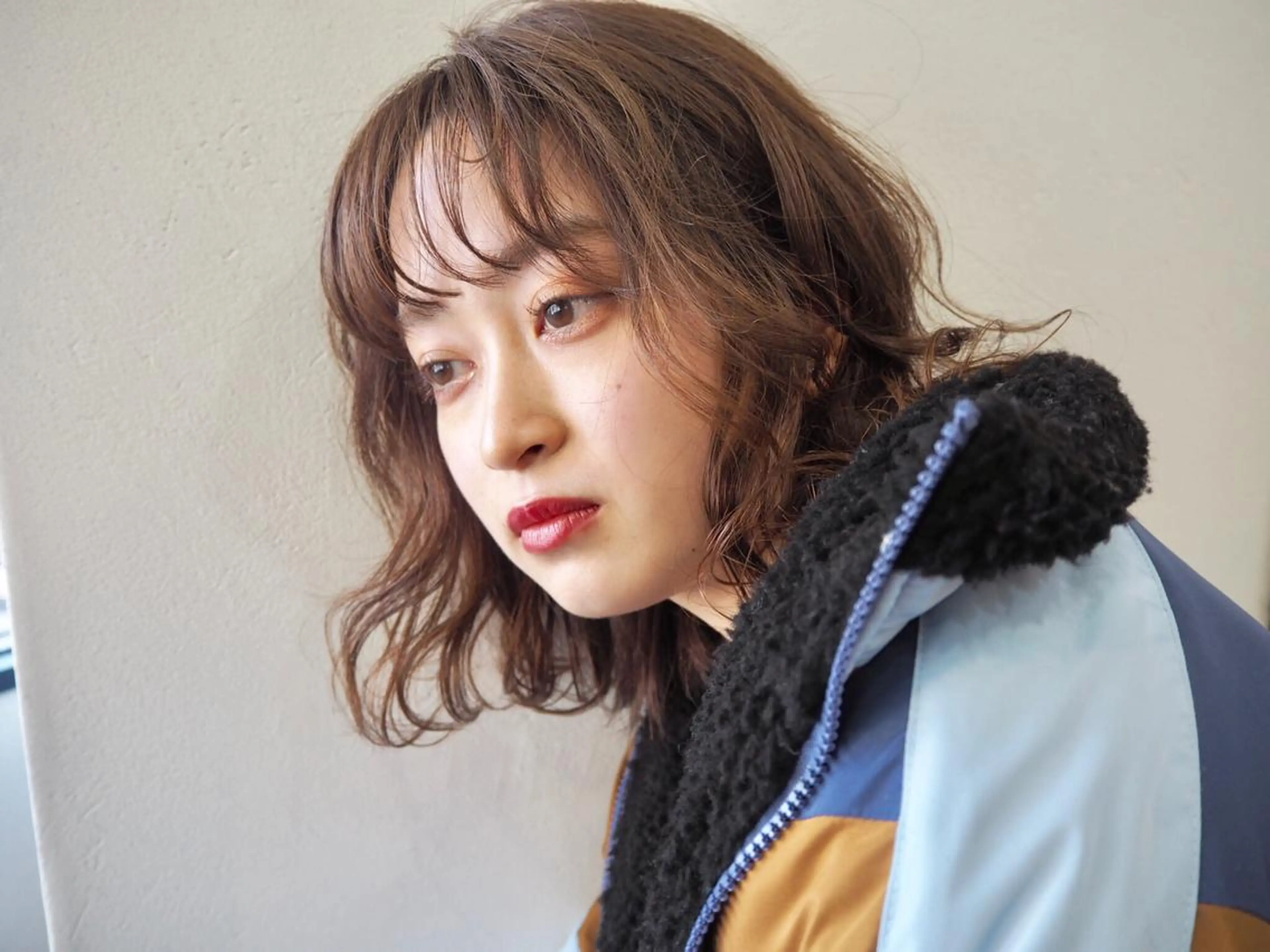 ミディアム カラー ブラウンカラー モカブラウン 【韓国ヘア×透明感 カラー】笹谷 莉未のヘアスタイル