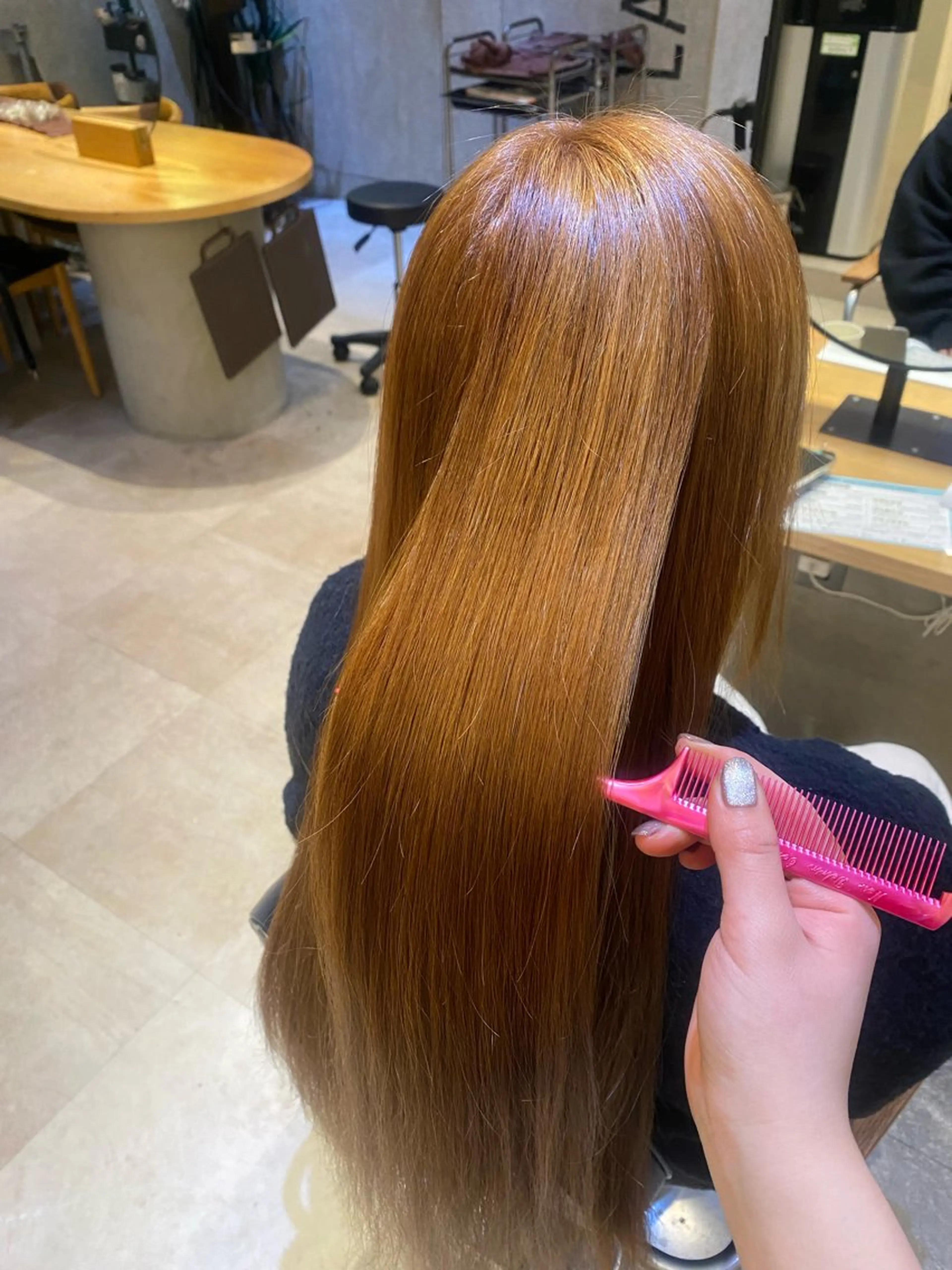 ロング カラー 髪質改善＆トリートメント over hair所沢店所属・韓国風/レイヤー/ 𝑵𝒂𝒏𝒂🩶のヘアスタイル