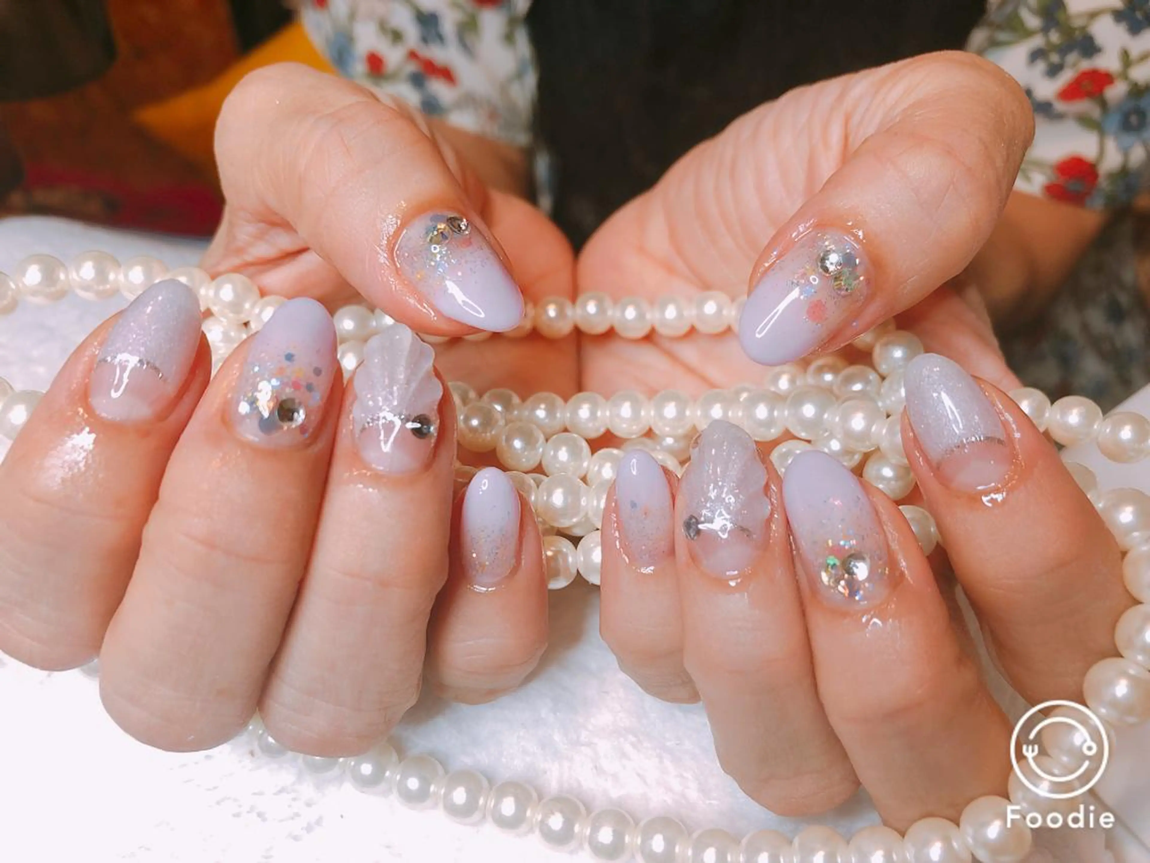 ミディアム ネイル 長さ出し専門 nynaのネイルデザイン