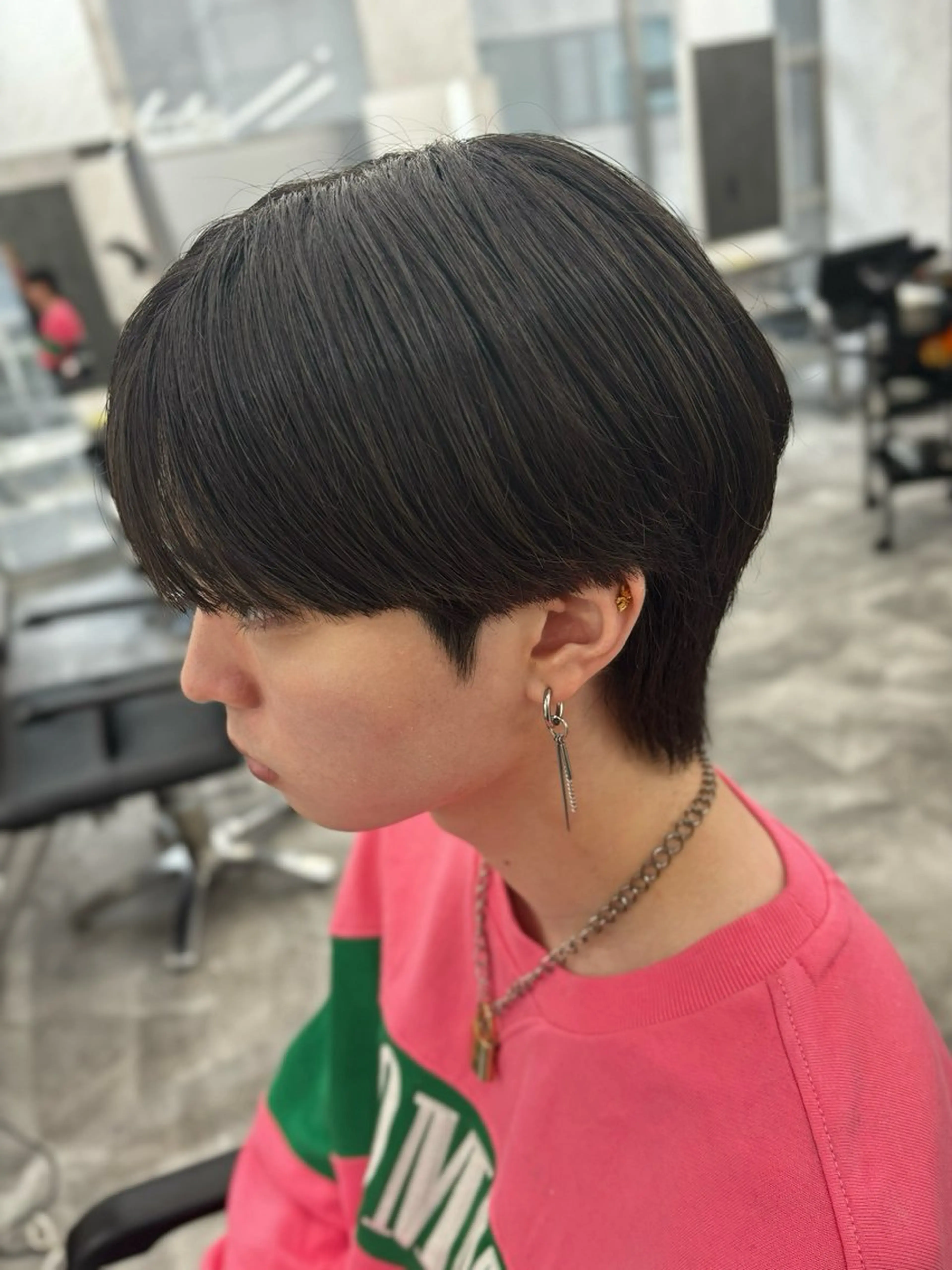 メンズ マッシュ シースルーマッシュ メンズウルフカット ウルフカット HOMME BLANCHE'所属・💫メンズカット💫 Natsukiのヘアスタイル