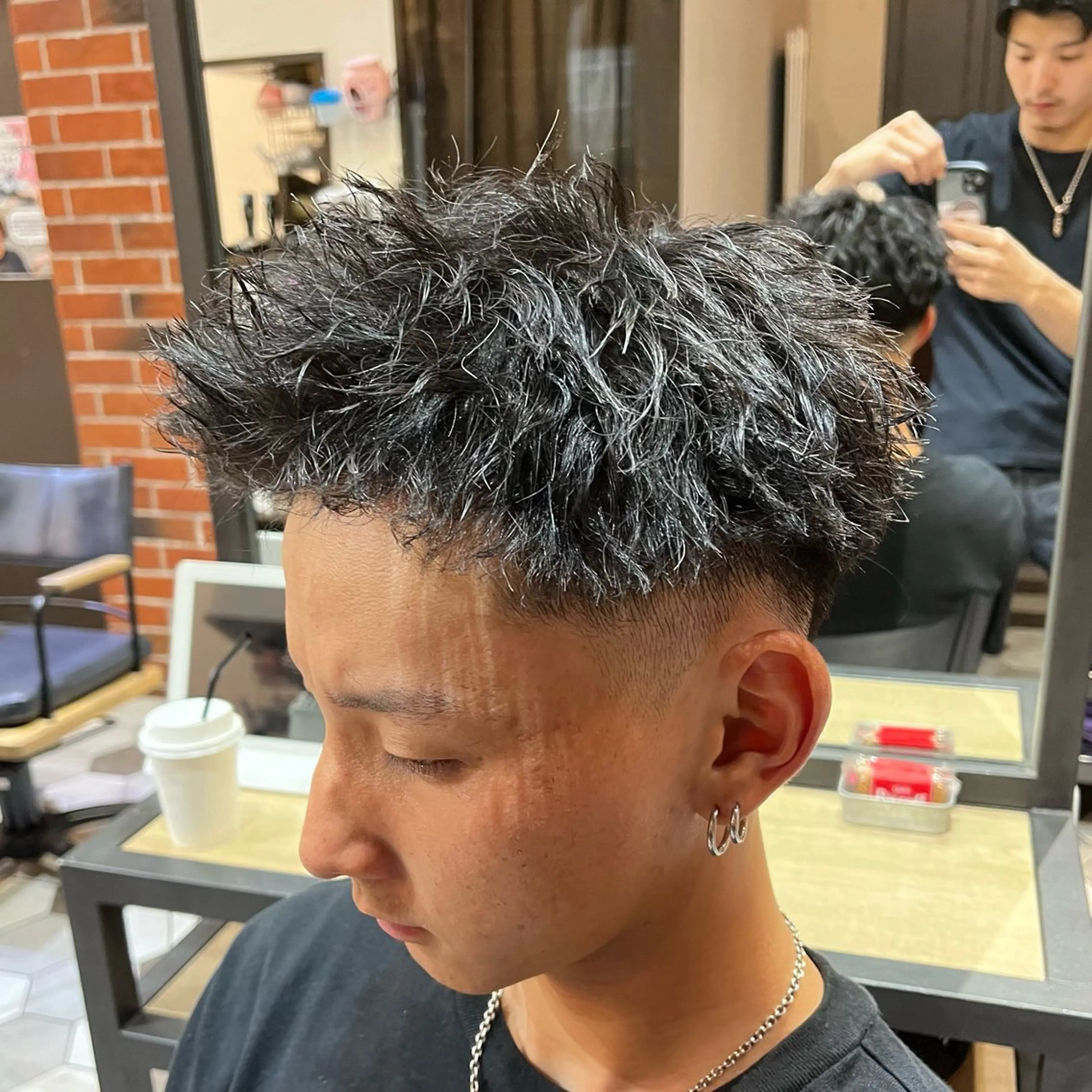 ショート パーマ メンズ パーマ 梅田/メンズ専門 ／加地光尊のヘアスタイル