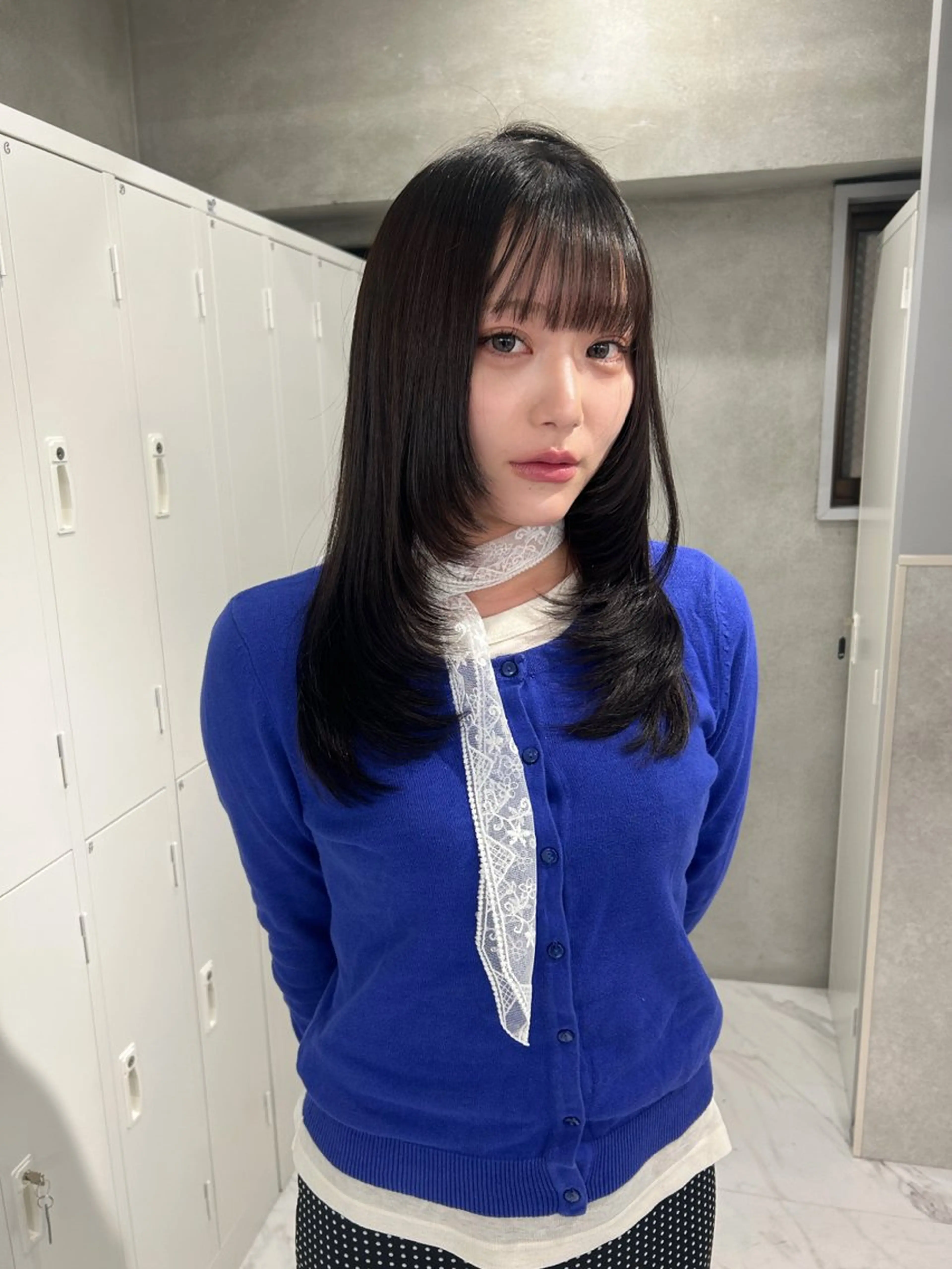 ロング 顔周りカット カット ️💜akari💜 ハイトーン/レイヤーのヘアスタイル