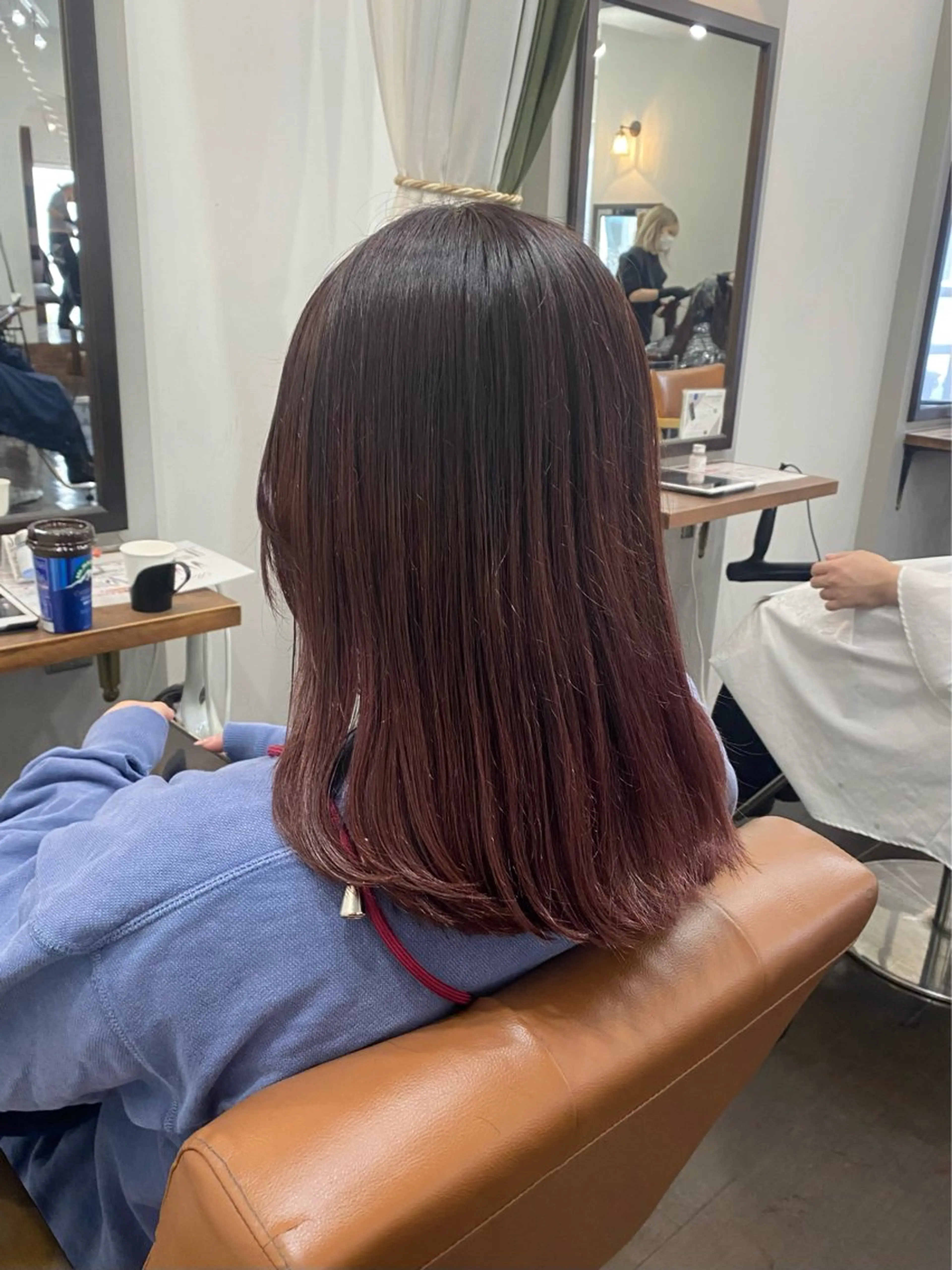 セミロング カラー ヘアアレンジ 🍒ᩚ名駅/艶髪 縮毛矯正/あゆ🍒ᩚのヘアスタイル