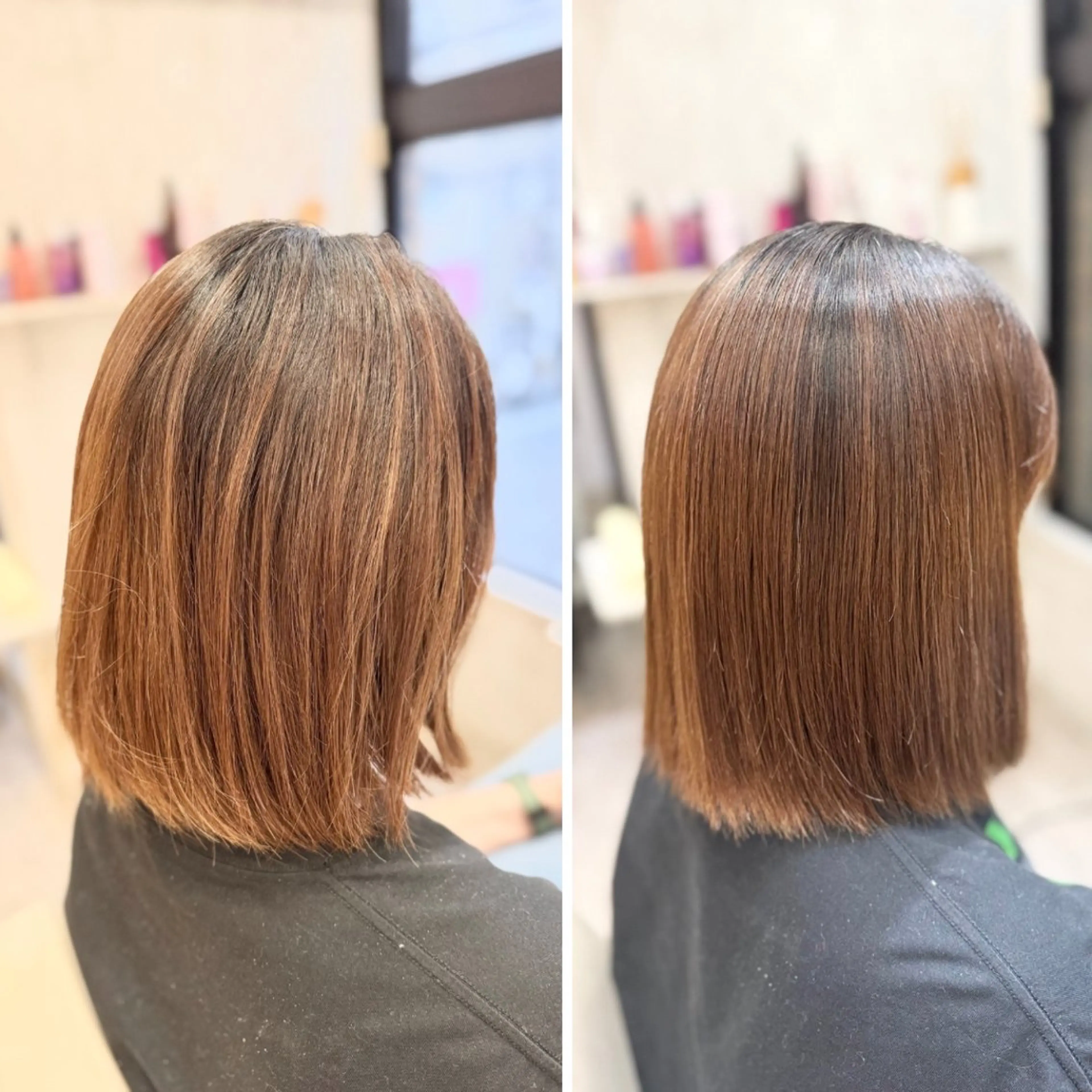 ミディアム カット 縮毛矯正 トリートメント イルヘアーライラ所属・美髪専門美容師 SHUのヘアスタイル