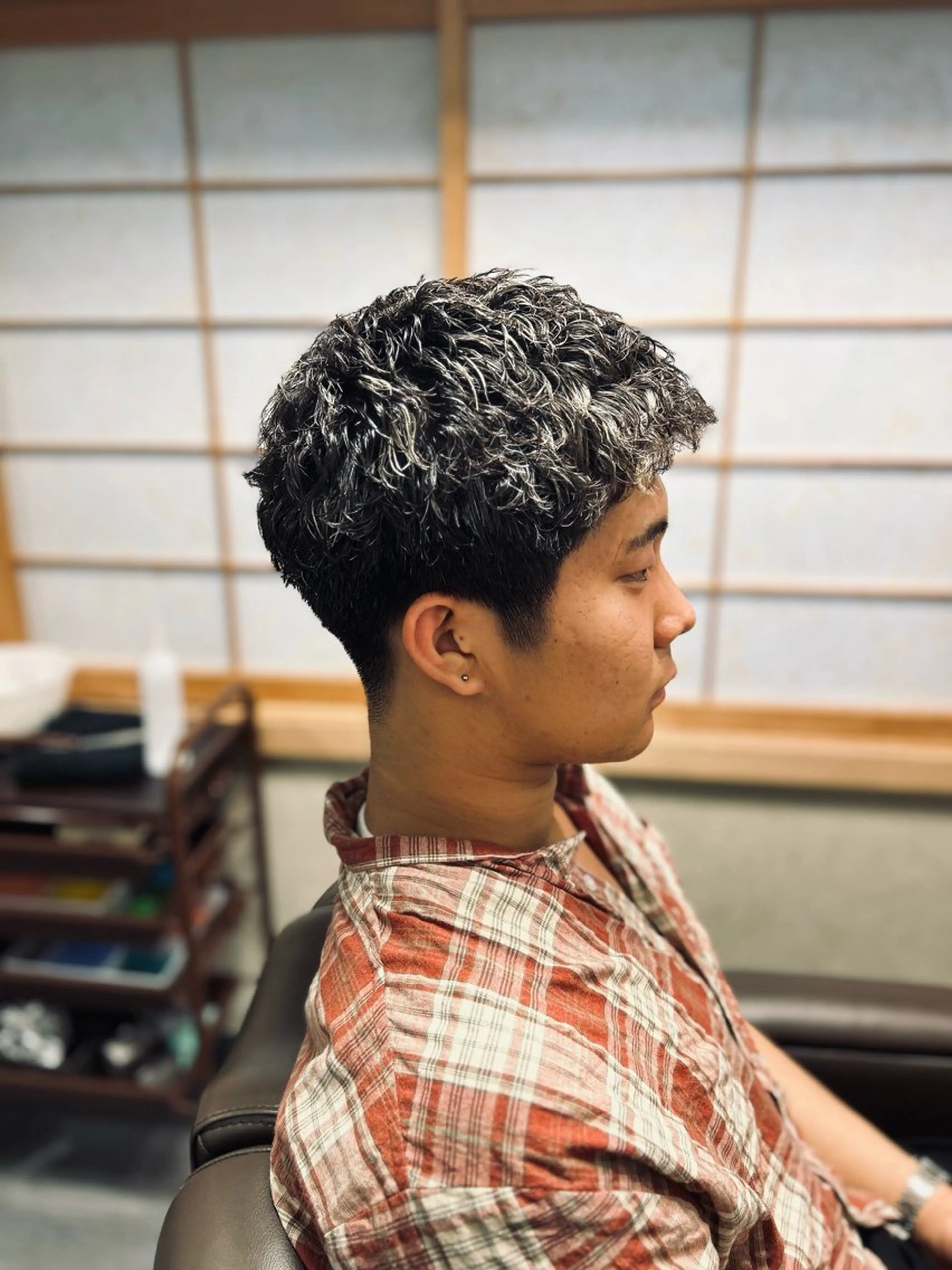 ショート パーマ メンズ カット パーマ メンズカット/ 雄大のヘアスタイル