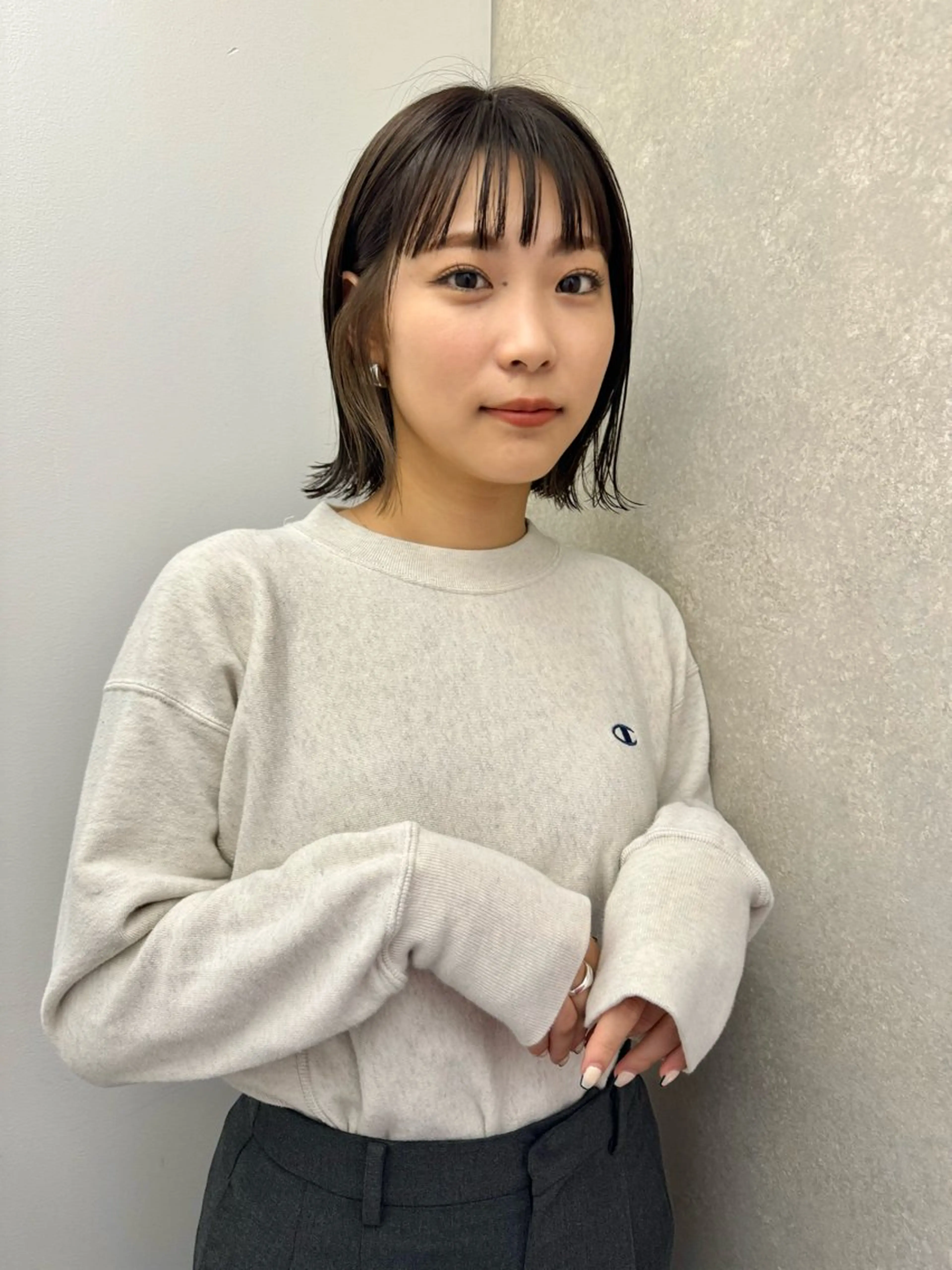 ショート カラー ボブ 伸ばしかけ 顔周りカット/透明感 カラー✂️MEIのヘアスタイル