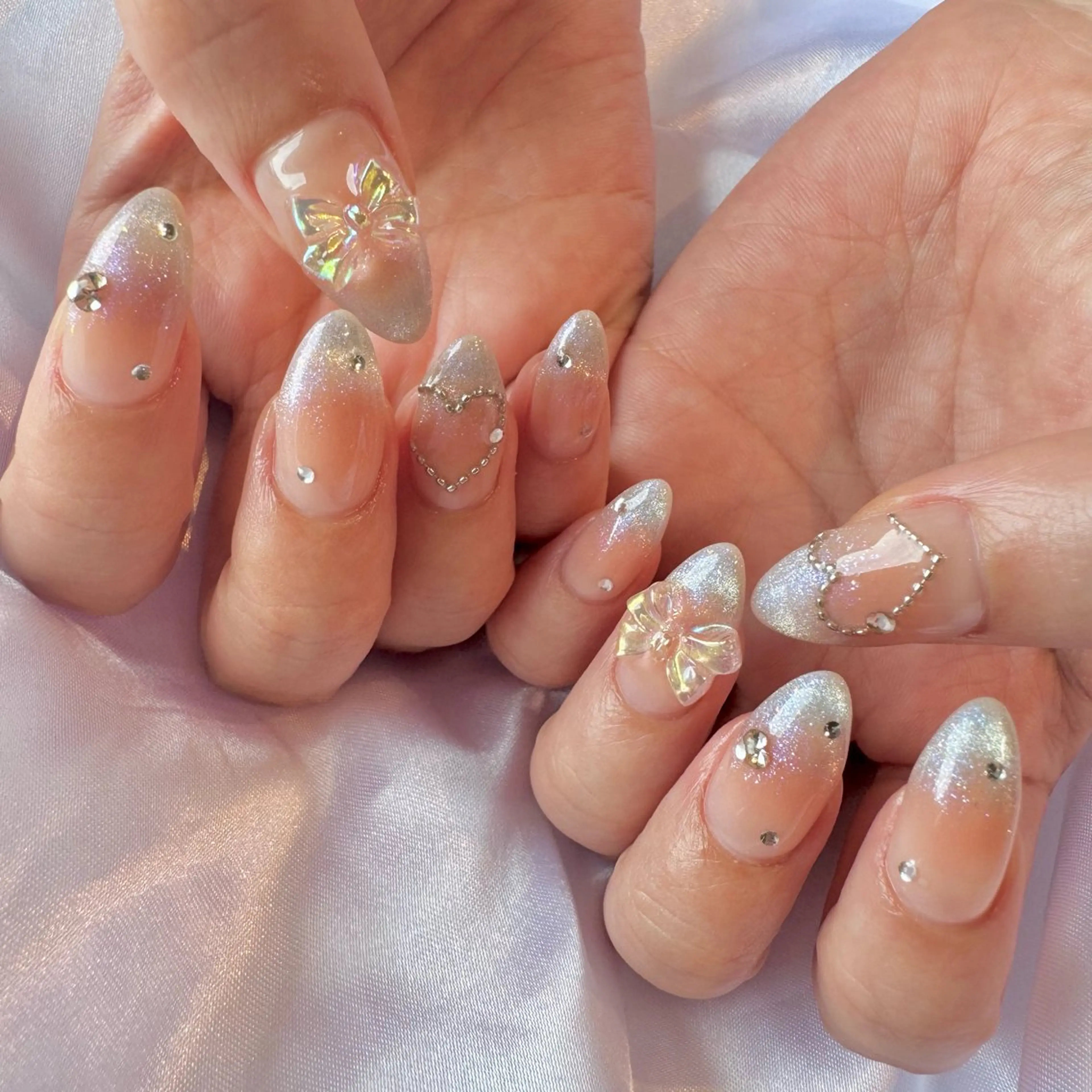 ネイル チークネイル マグネットネイル ハンドネイル nail salon e'mu💐のネイルデザイン