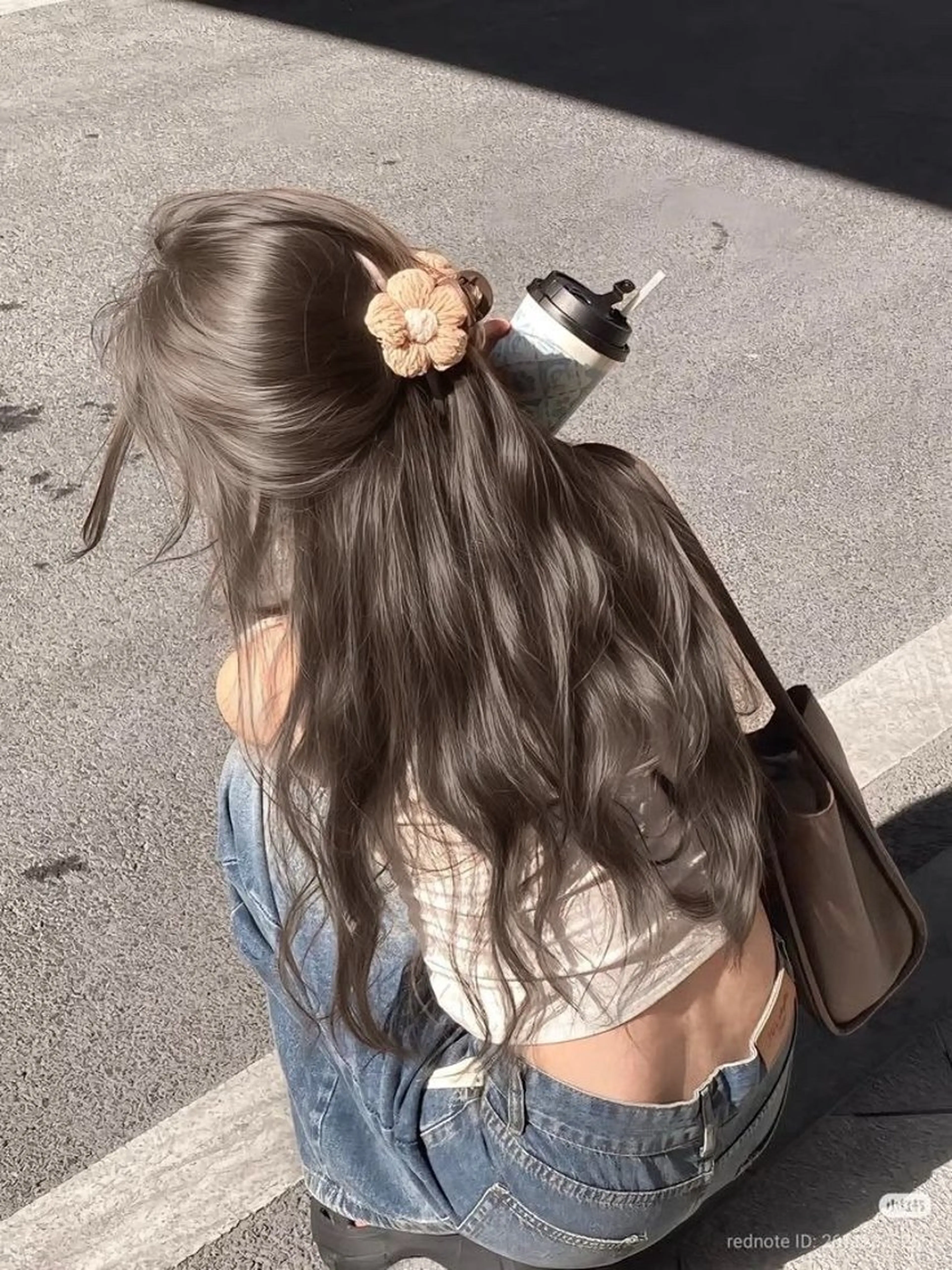 ロング カラー 透明感カラー グレージュ/あいのヘアスタイル