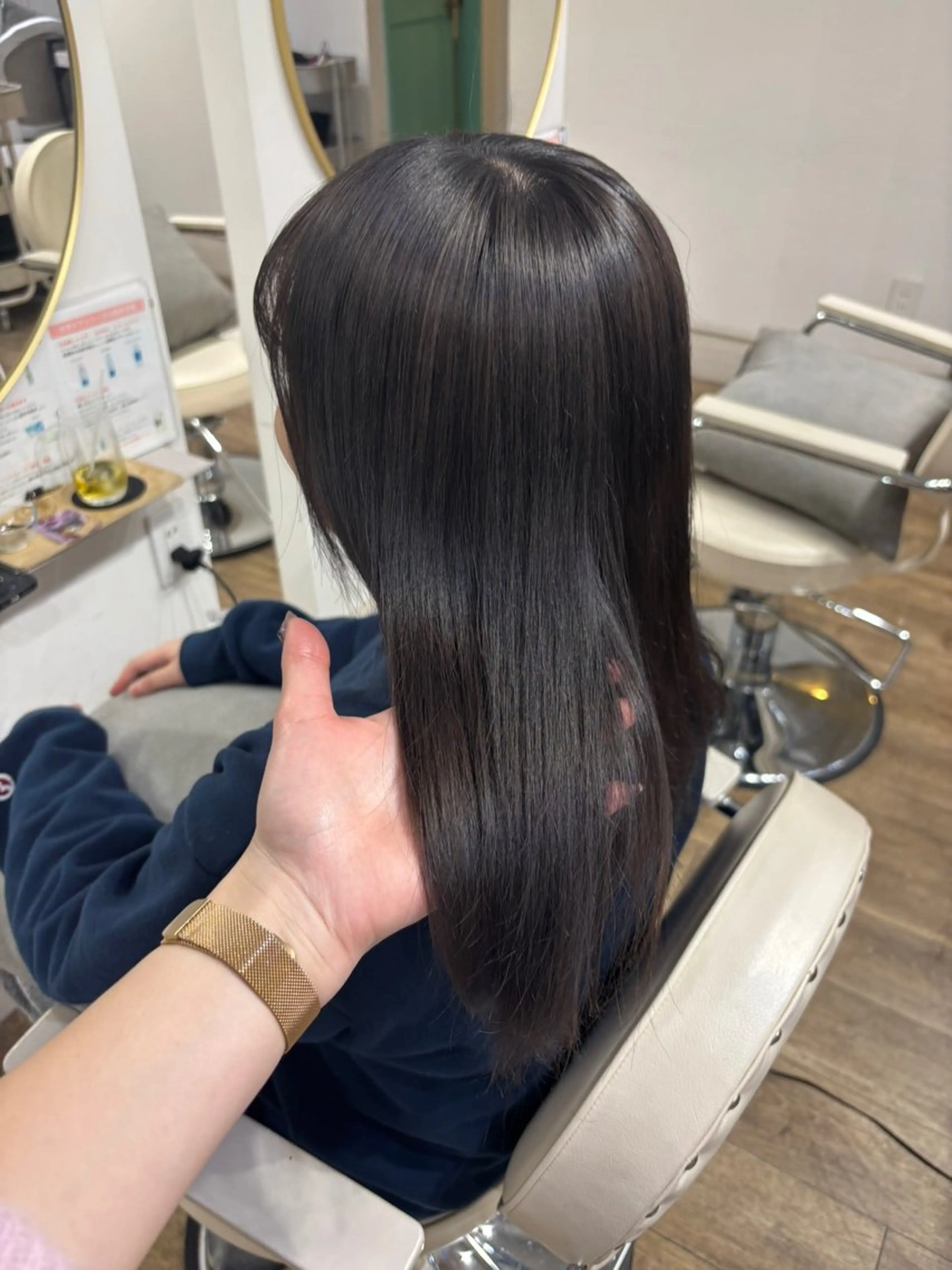 セミロング カラー 透明感カラー ヘアカラー トリートメント Risa🐈‍⬛/ グレージュ/透明感のヘアスタイル