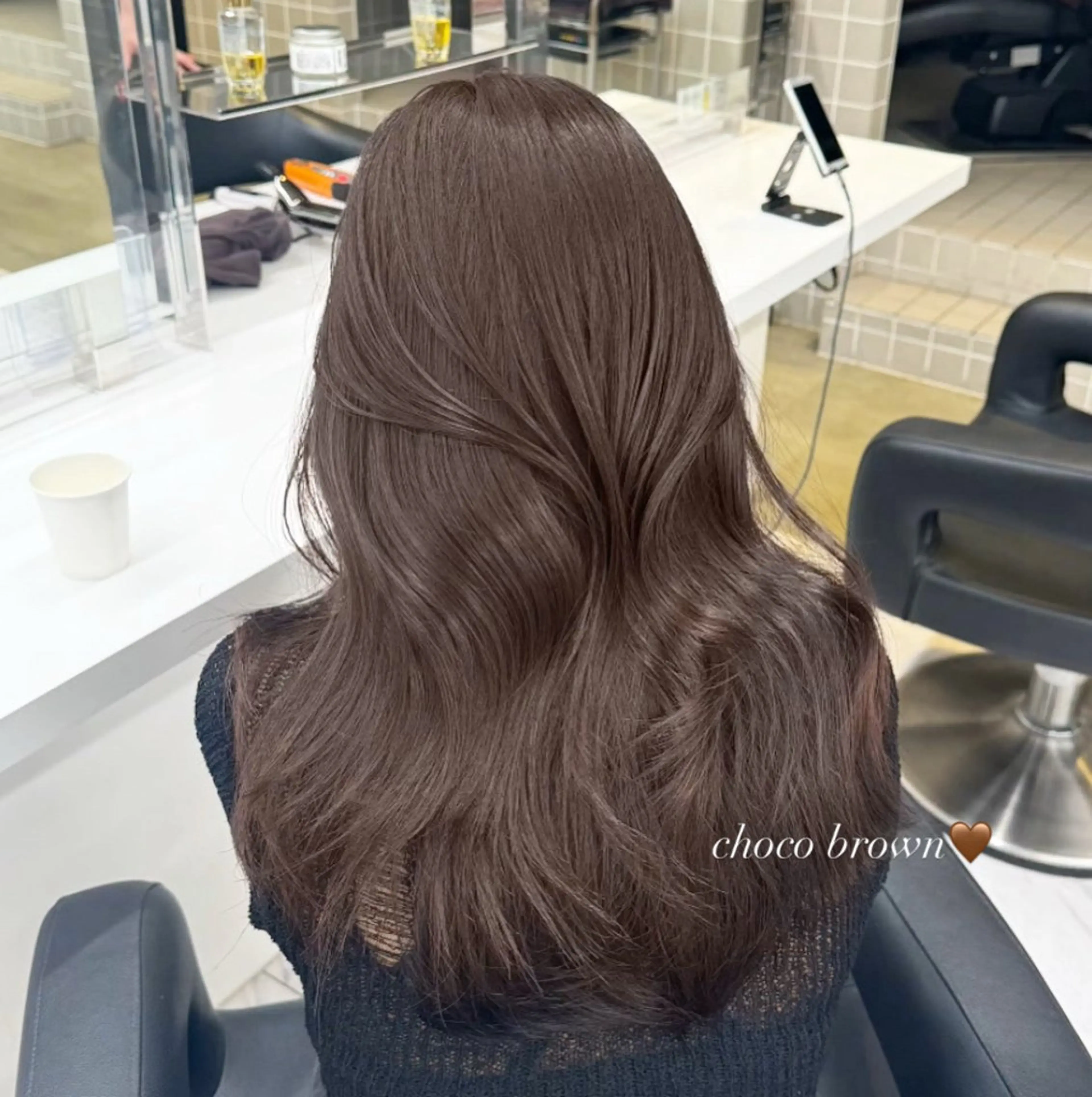 ミディアム カラー ヘアアレンジ ブラウンカラー ラベンダーカラー ラベンダーブラウン カット ヘアカラー トリートメント ヘッドスパ ヘアセット 艶カラー の達人のヘアスタイル