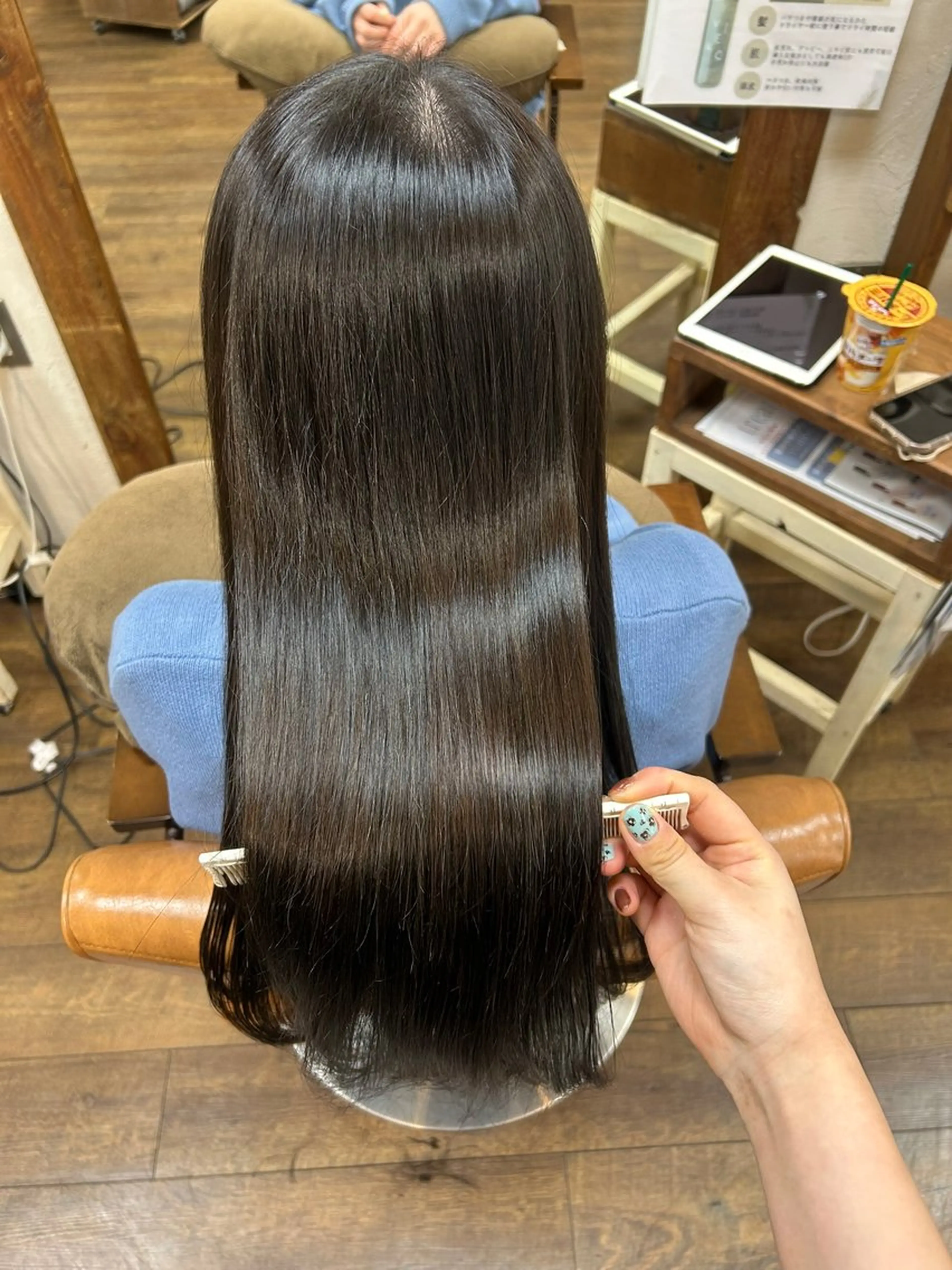 ロング カラー カット ヘアカラー 徳 永のヘアスタイル