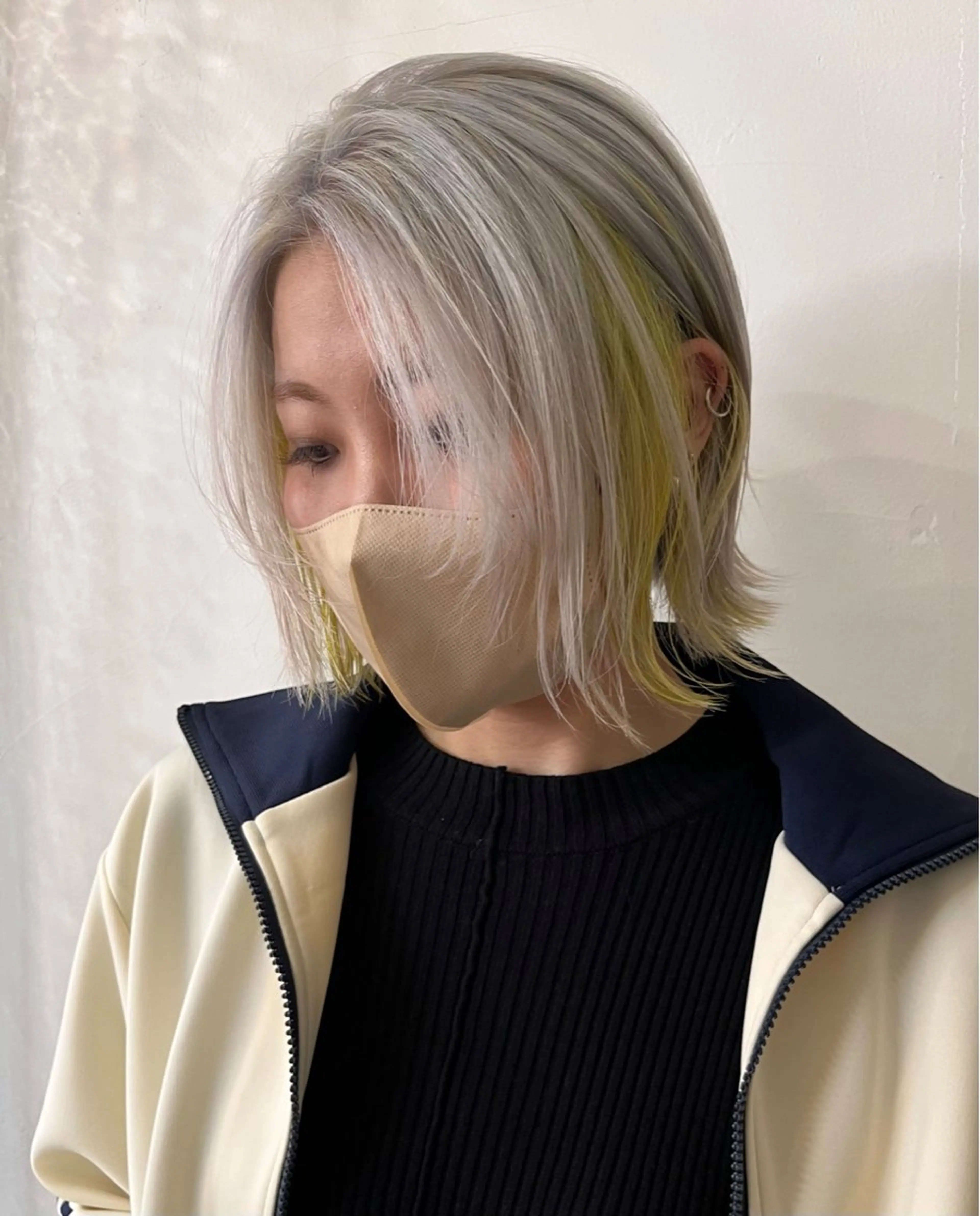 ミディアム カット ヘアカラー トリートメント ブリーチ／デザイン／ 🫟Rurika🫟のヘアスタイル