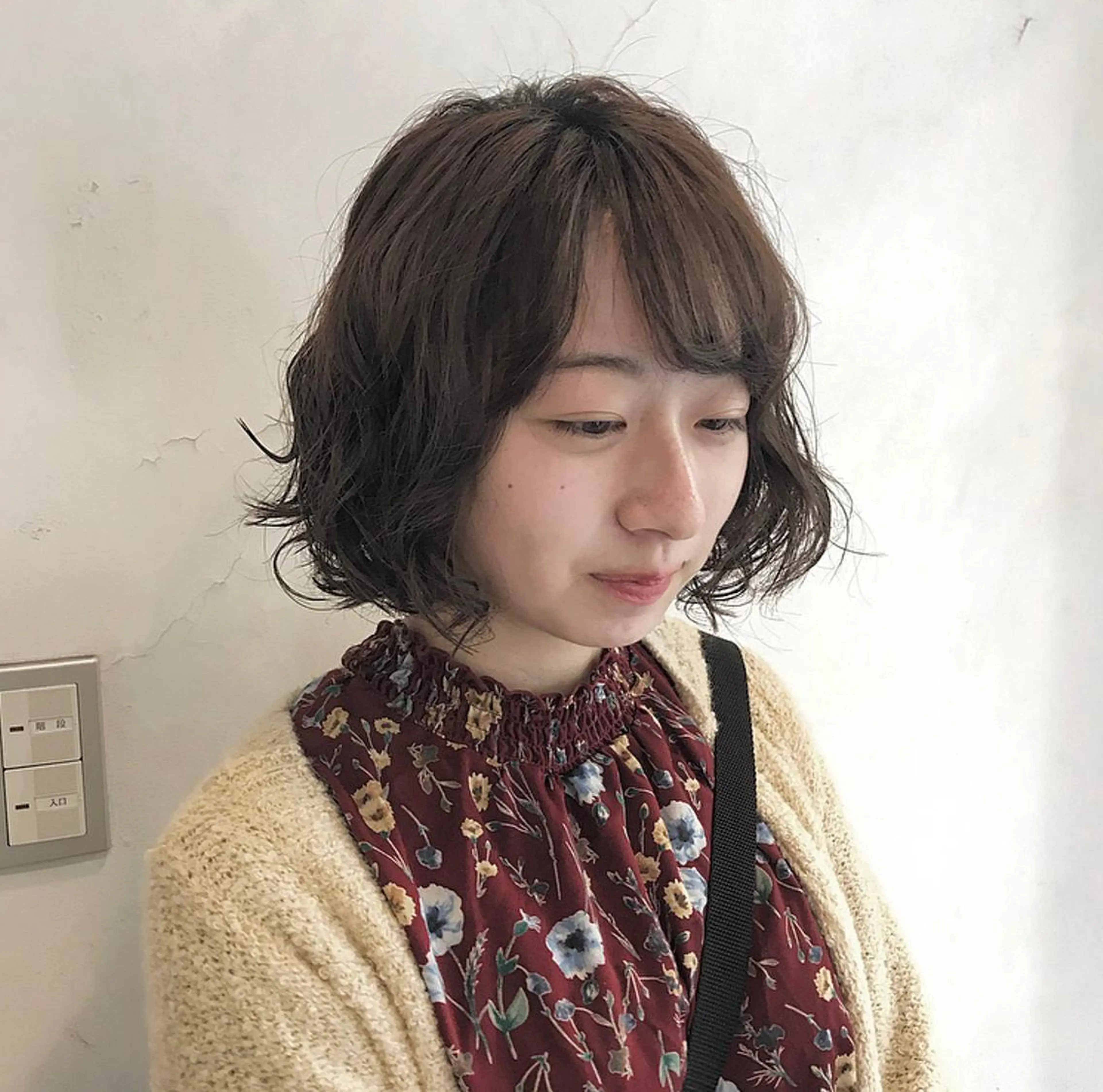 ショート パーマ 似合わせカットカラー ♡佐藤捺美のヘアスタイル