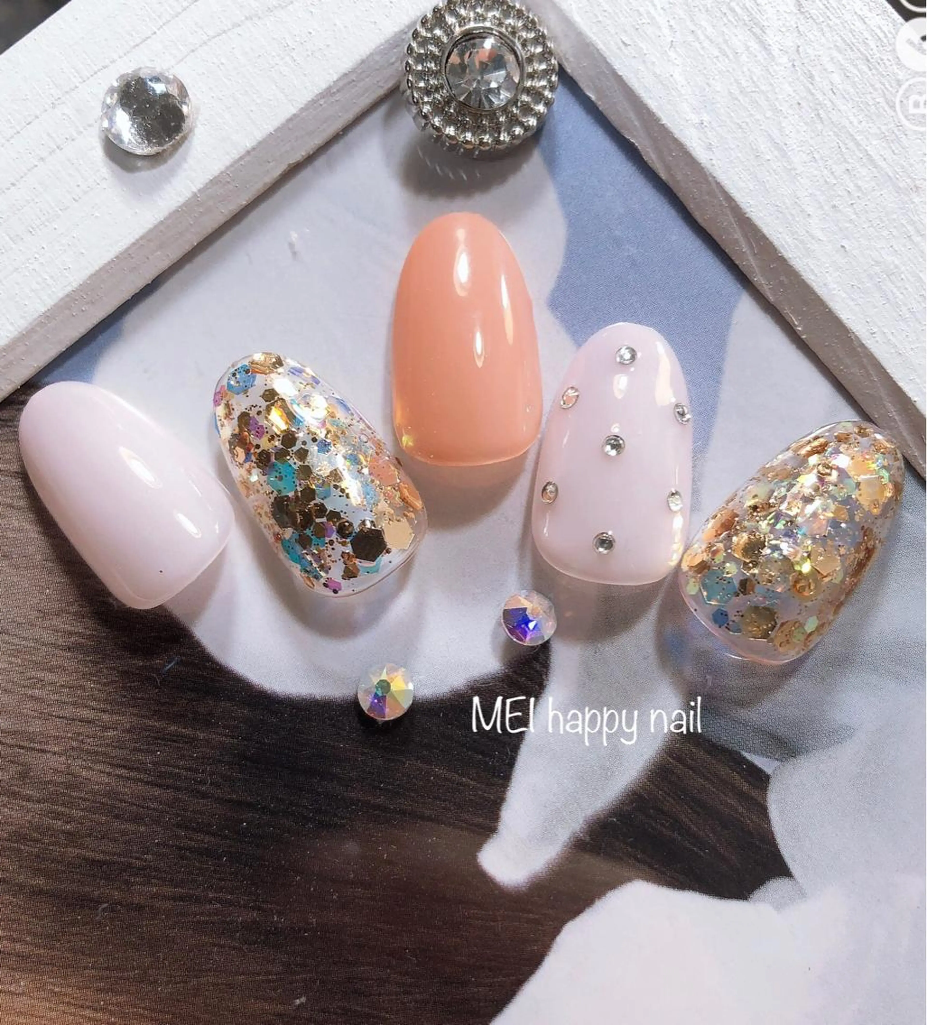 ネイル ハンドケア 北浦和 自爪育成ケアのネイルデザイン