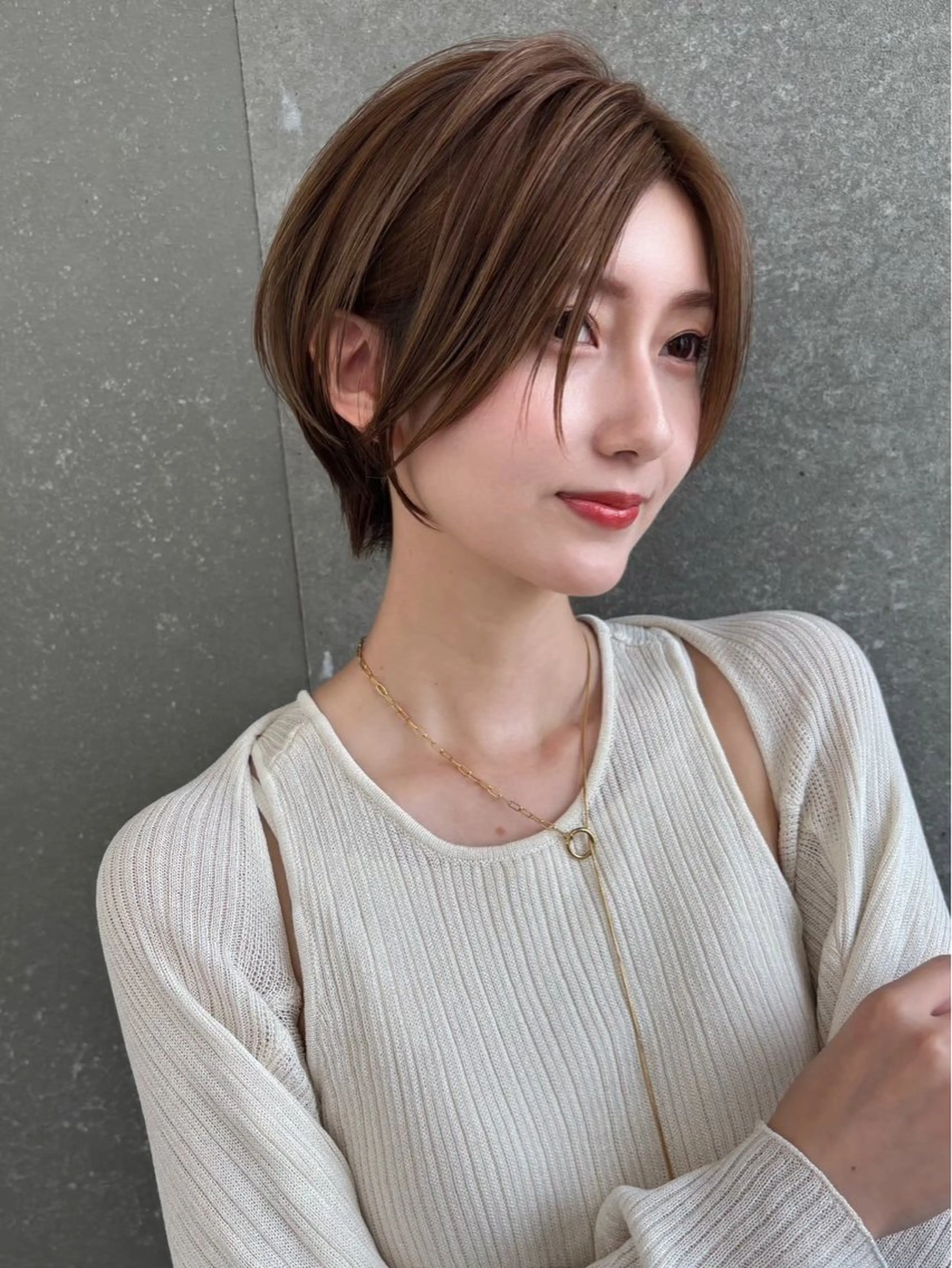 ショート カラー カット ヘアカラー トリートメント Lond Bloom 天神ショート/ボブのヘアスタイル