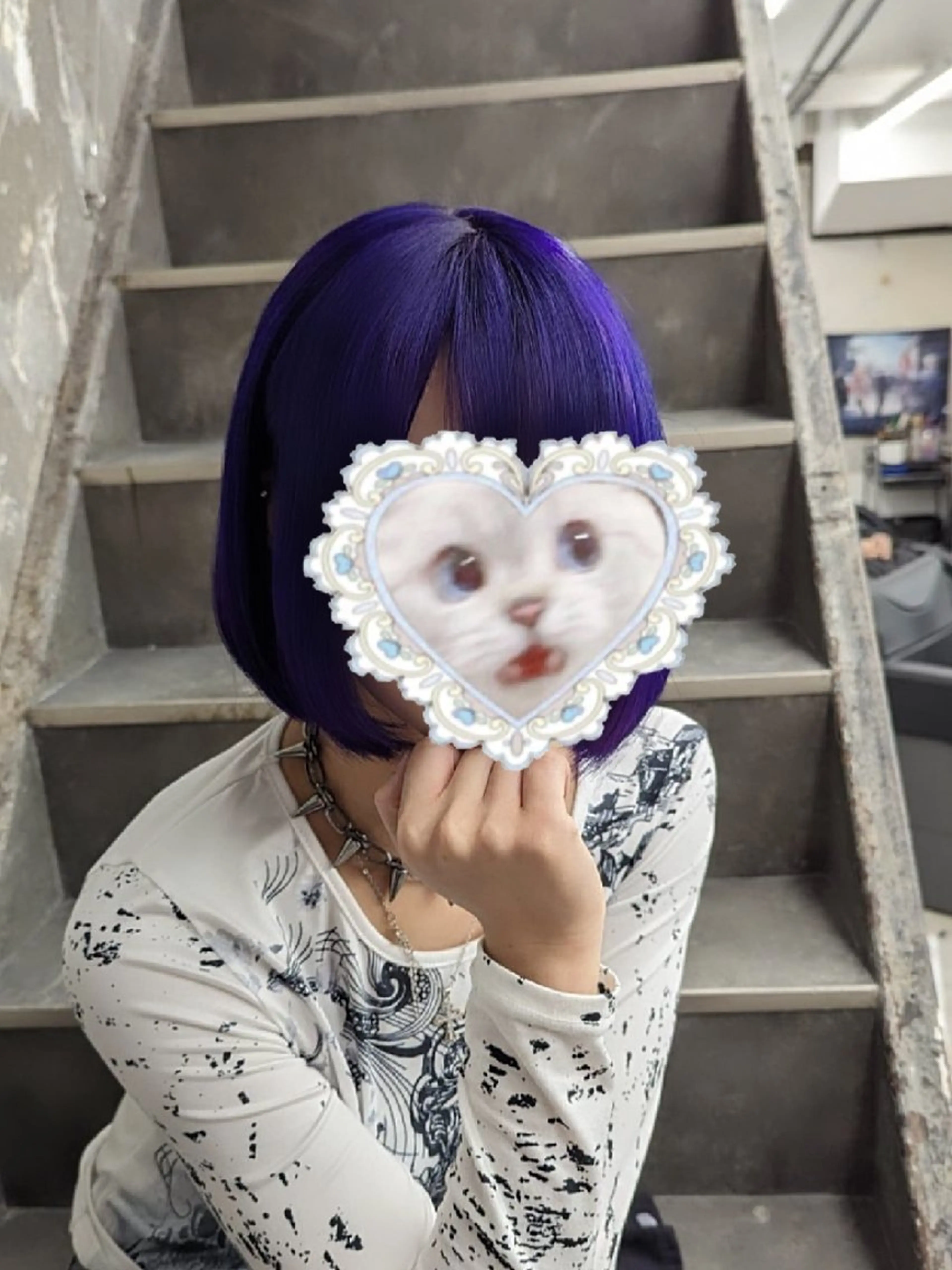 カラー ミディアム 推しカラー🦉にじさ んじカラー🌈🕒✨のヘアスタイル