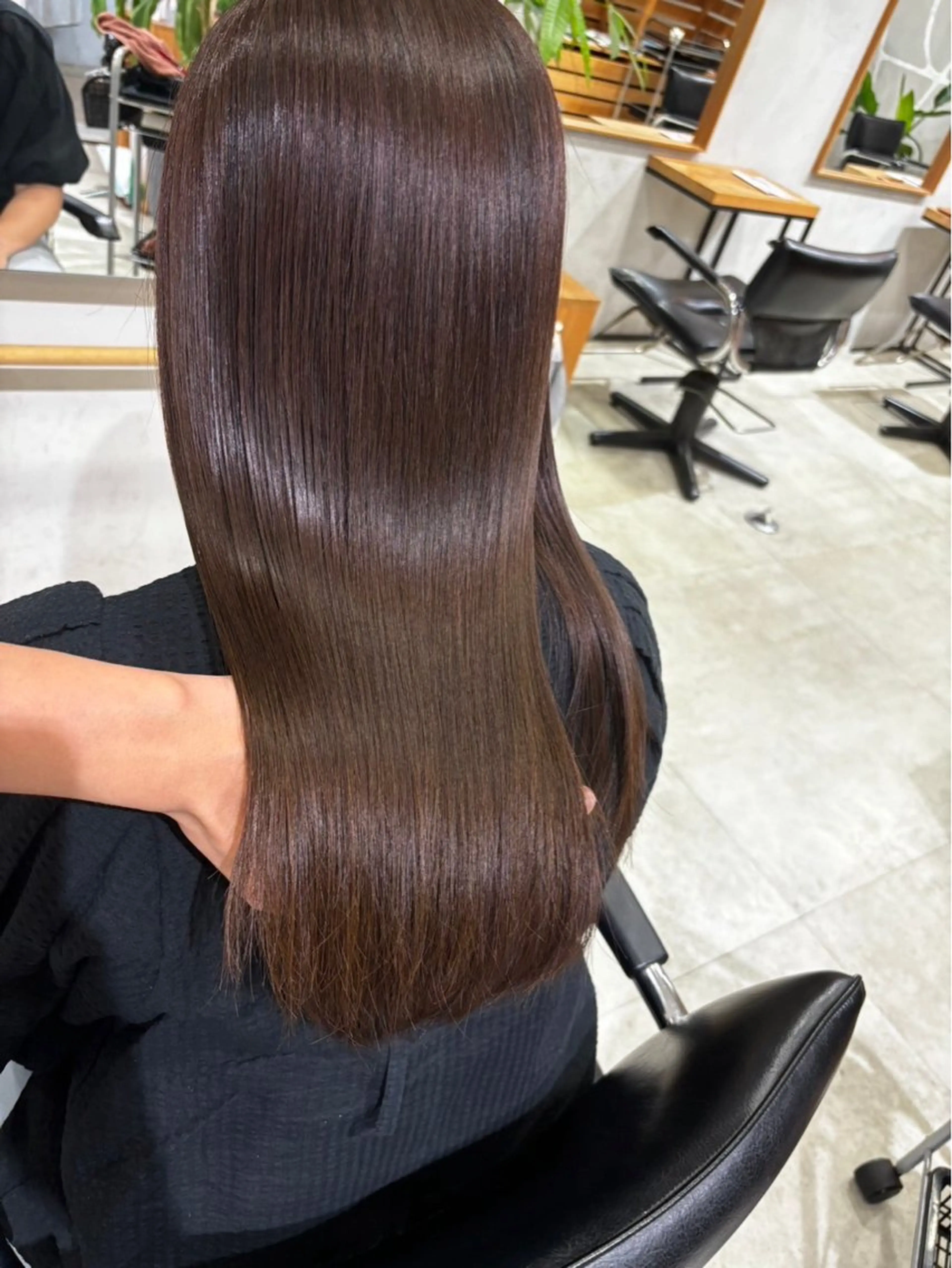 ロング カット ヘアカラー トリートメント 藤森結子/韓国ヘア/ パーソナルカラー診断のヘアスタイル