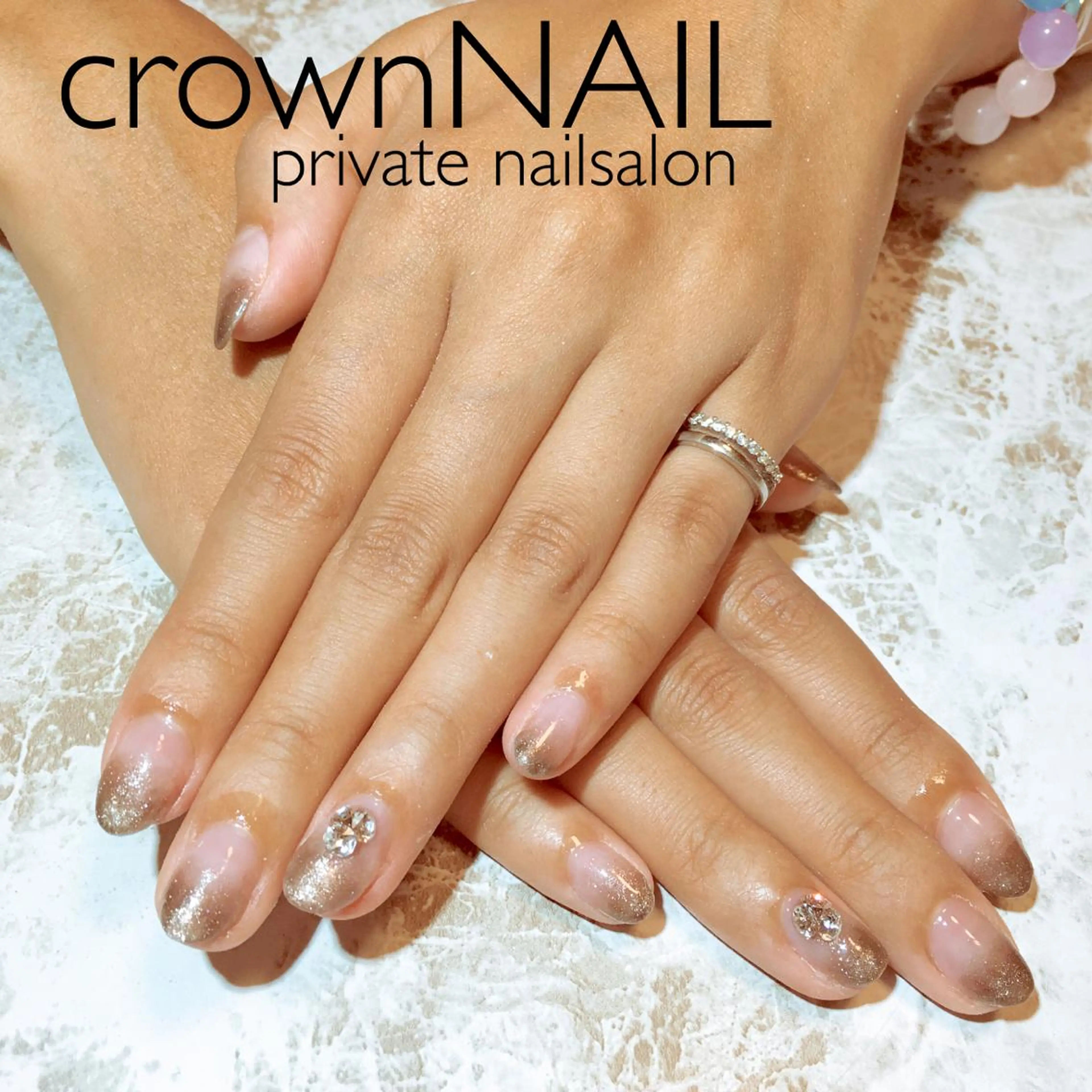 ネイル 長さ出し グラデーション ラメ(グリッター) ラメグラデーション スカルプネイル ensowa✱laf NAILのネイルデザイン