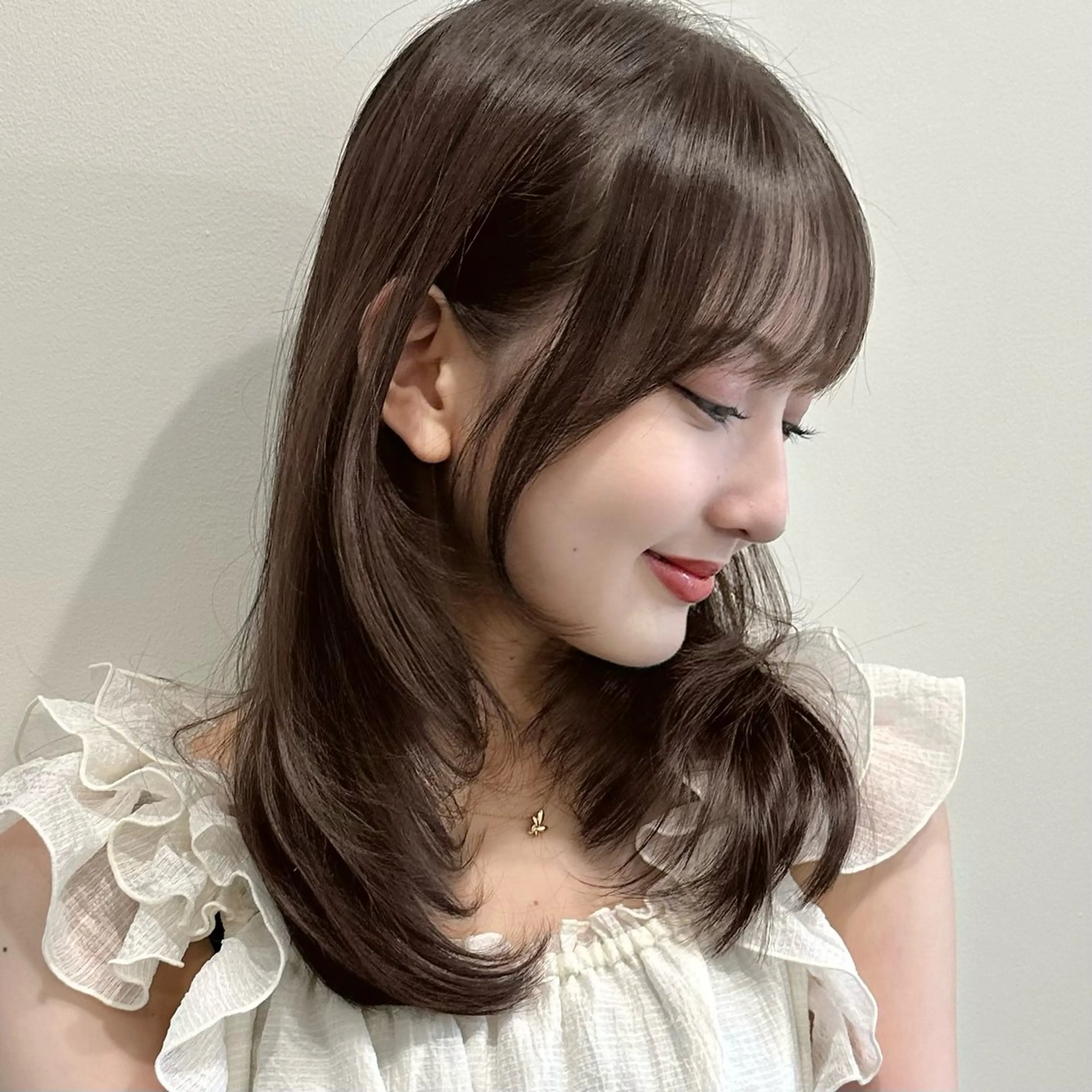 ロング カット ヘアカラー トリートメント 🌹ハッシュカット、 レイヤー韓国ヘア🌹のヘアスタイル