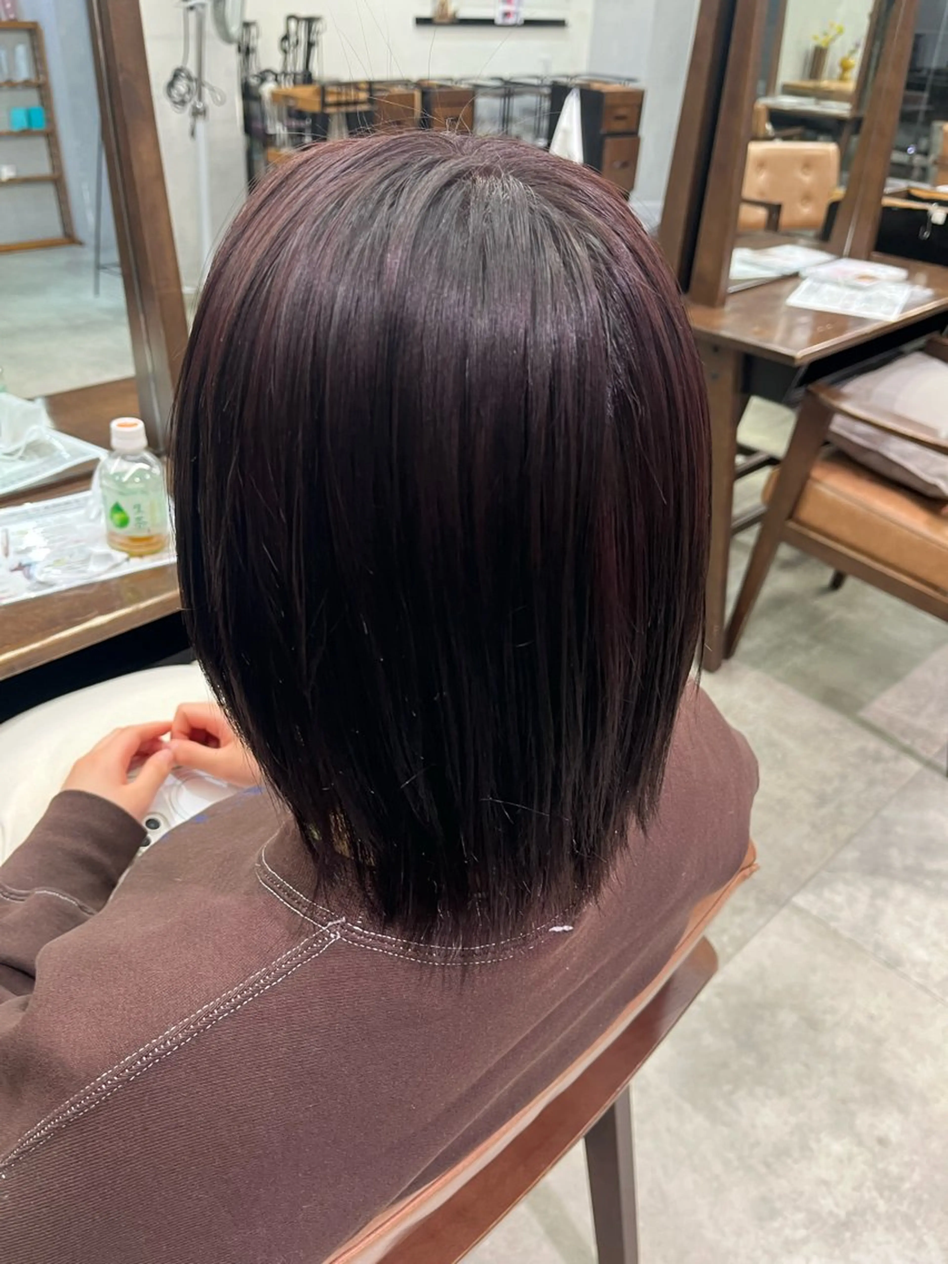 ショート カラー ブラウンカラー ラベンダーカラー ラベンダーブラウン ヘアカラー 首藤 大翔のヘアスタイル