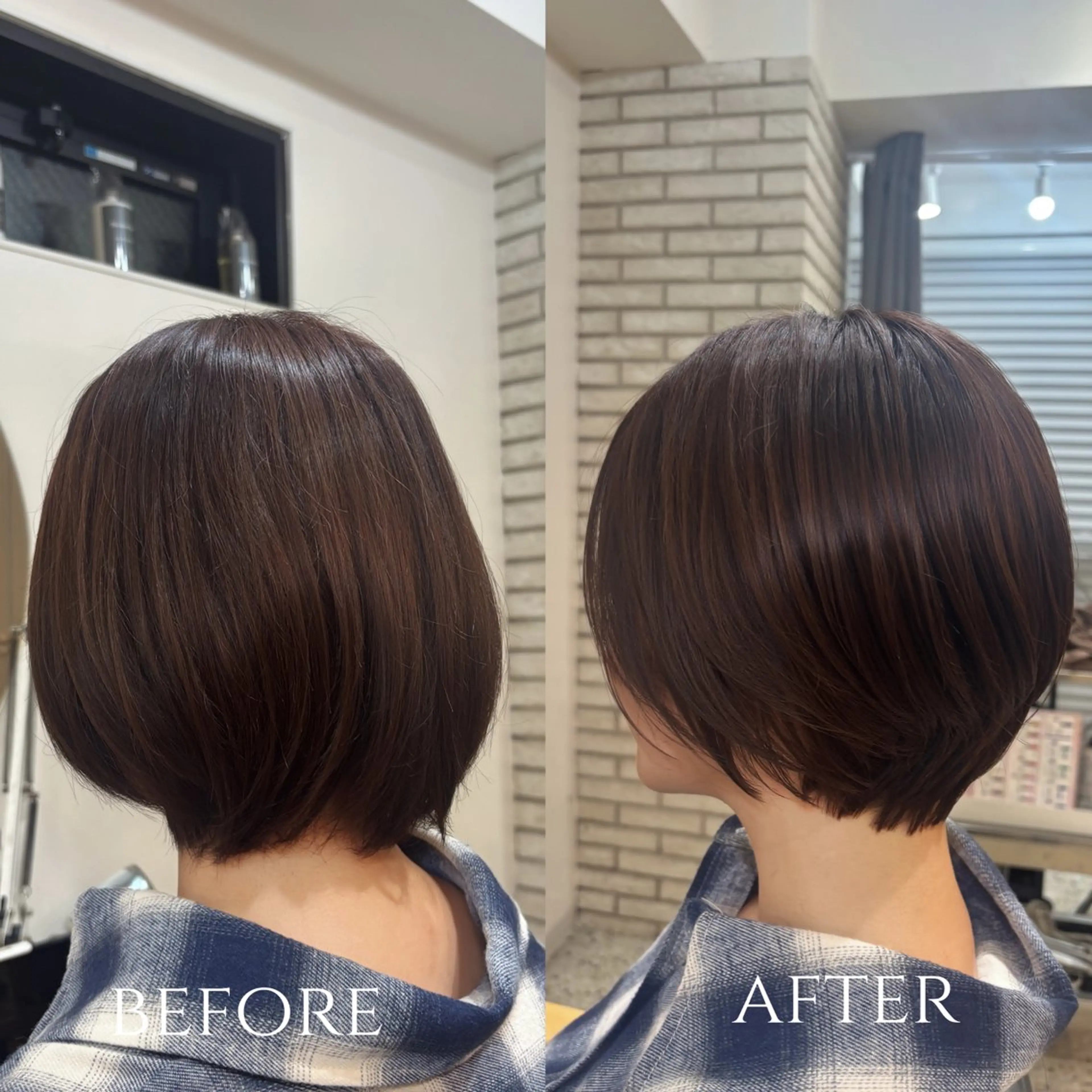 ショート ショートヘア 小顔カット カット ヘアカラー memories銀座所属・ボブ/透明感カラー/ 艶髪/azumiのヘアスタイル