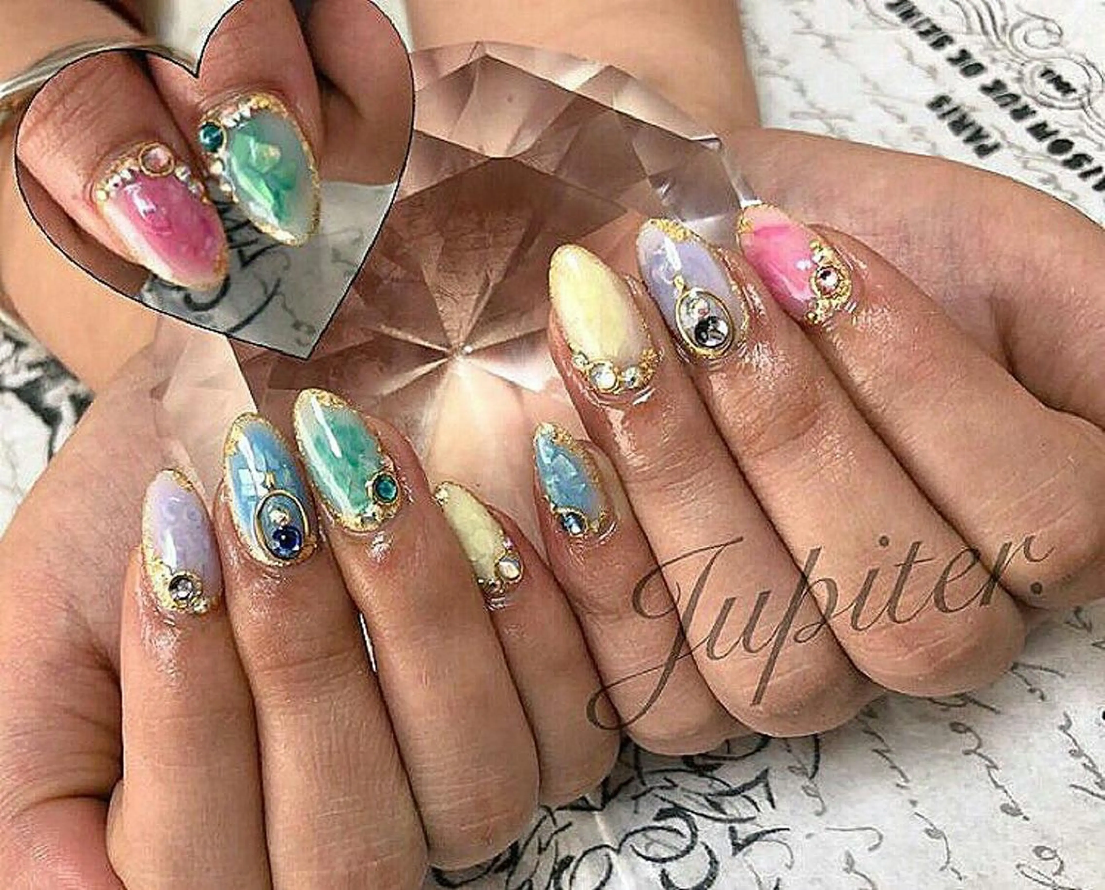 ネイル チークネイル 夏ネイル ハンドネイル PrivateSalon Jupiter所属・Jupiter .のネイルデザイン