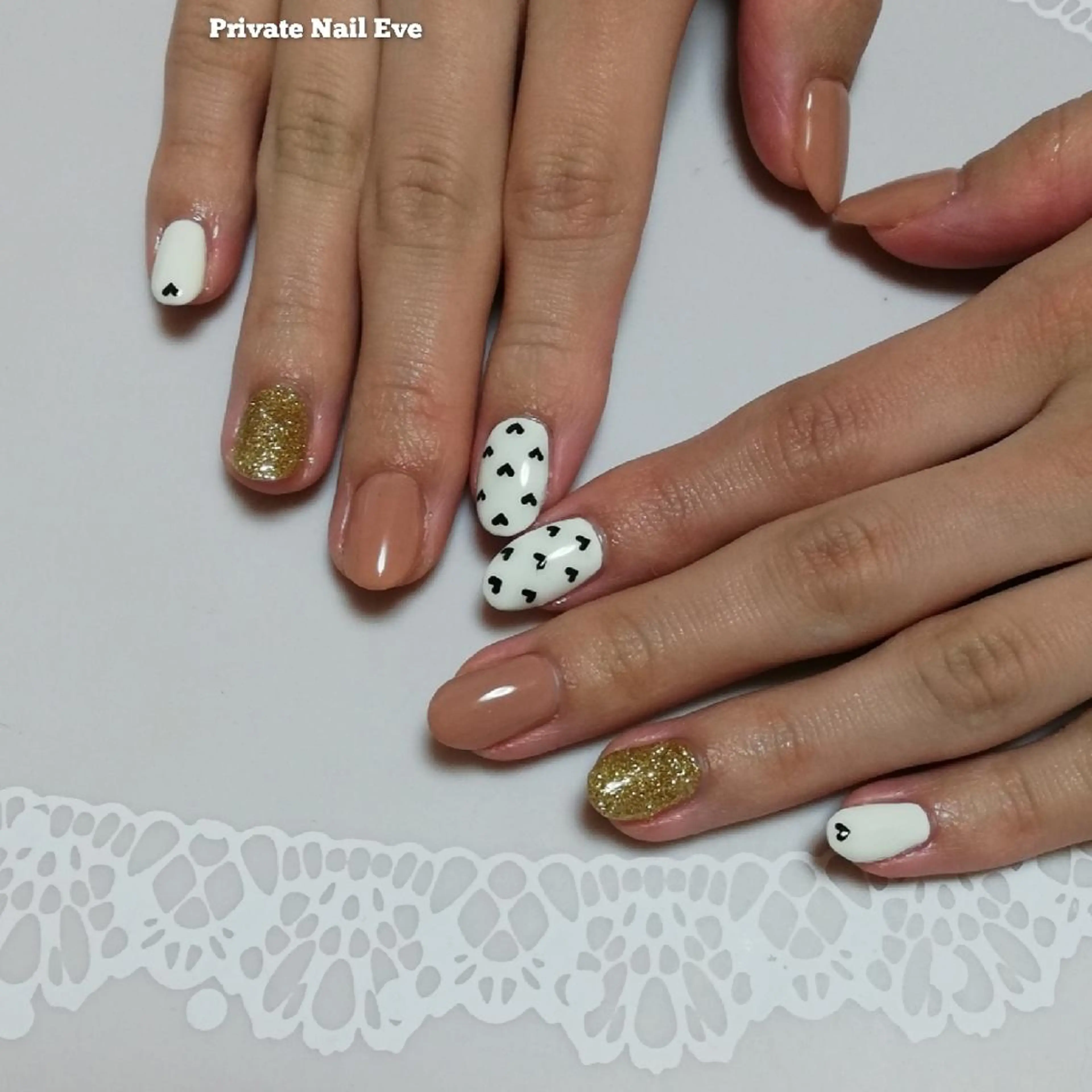 ネイル ハート ワンカラーネイル ハンドネイル ネイル junkoのネイルデザイン