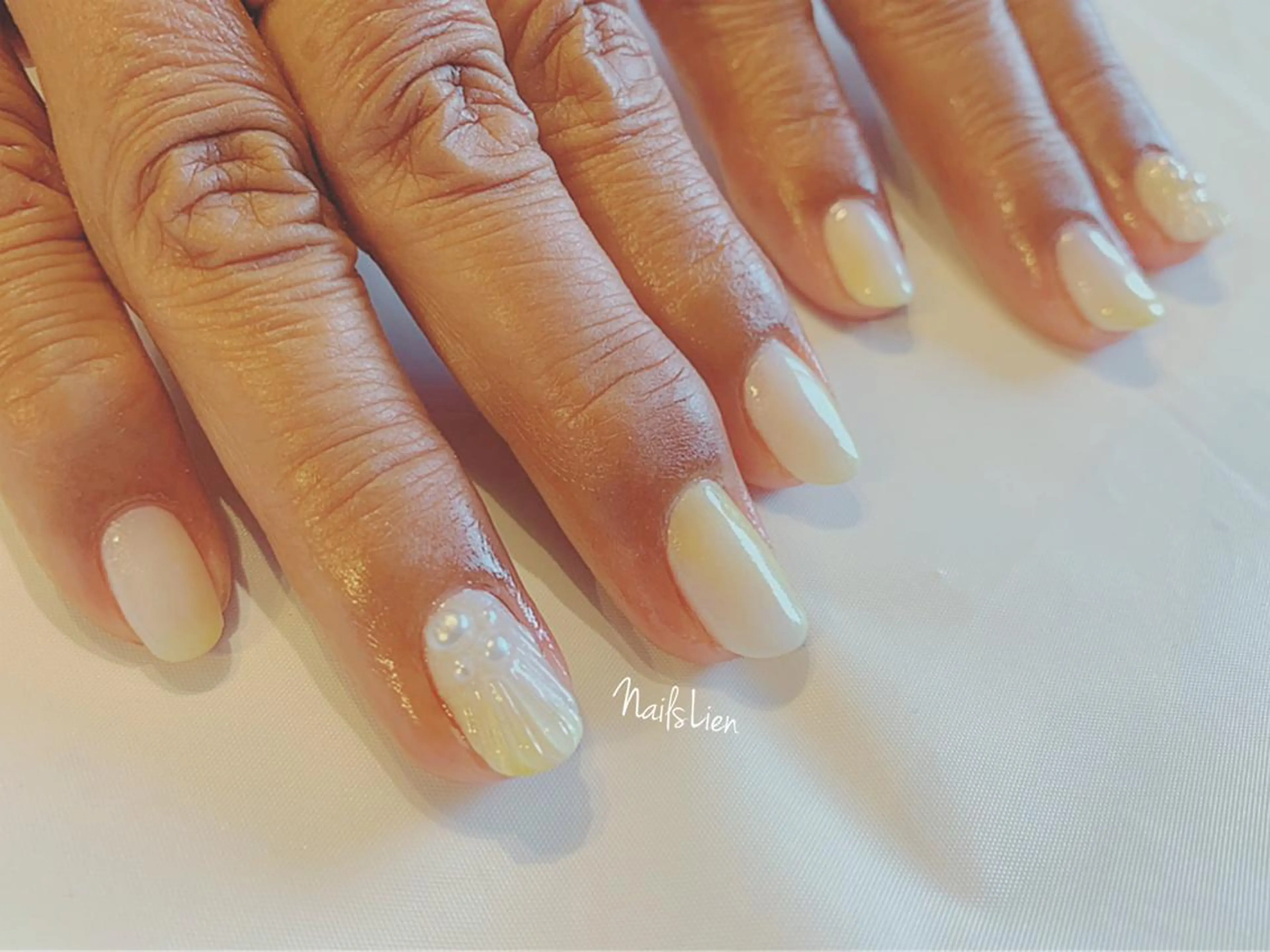 ネイル クリアネイル フラワーネイル フレンチネイル ラメ(グリッター) 大理石ネイル(マーブル) studio e n / RiNのネイルデザイン