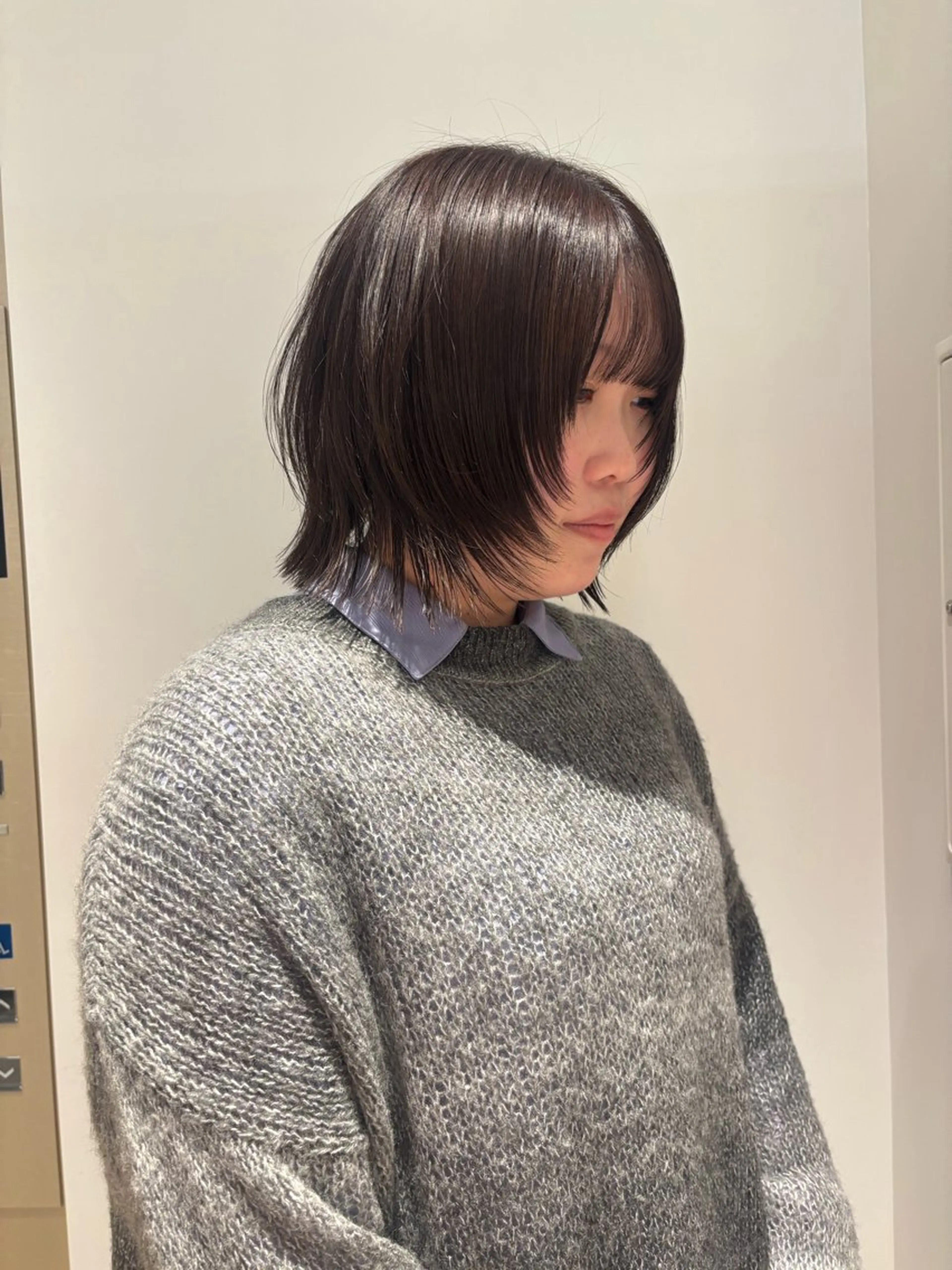 ショート ボブレイヤー ボブ レイヤーカット 佐藤 芽依のヘアスタイル