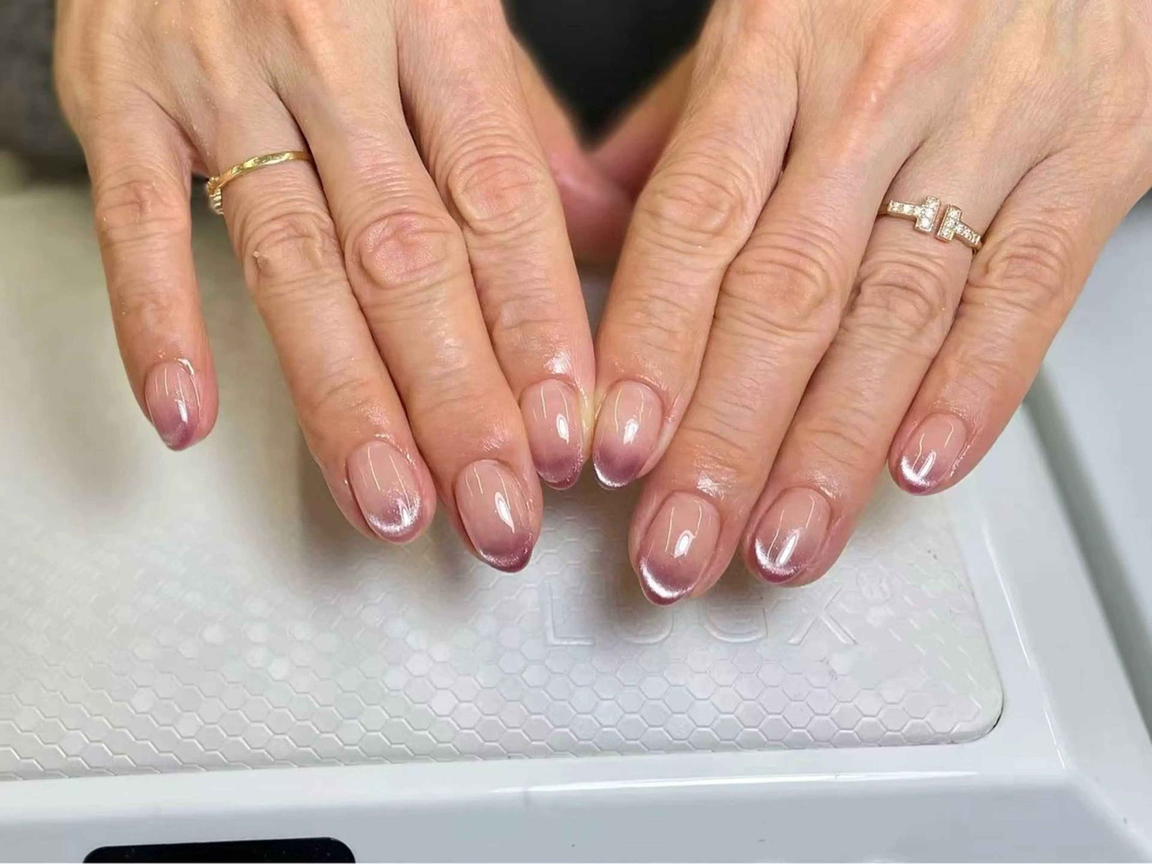 ネイル チークネイル フットネイル フレンチネイル ジェルネイル ガラスフレンチ ハンドネイル 柚子 Nikoのネイルデザイン