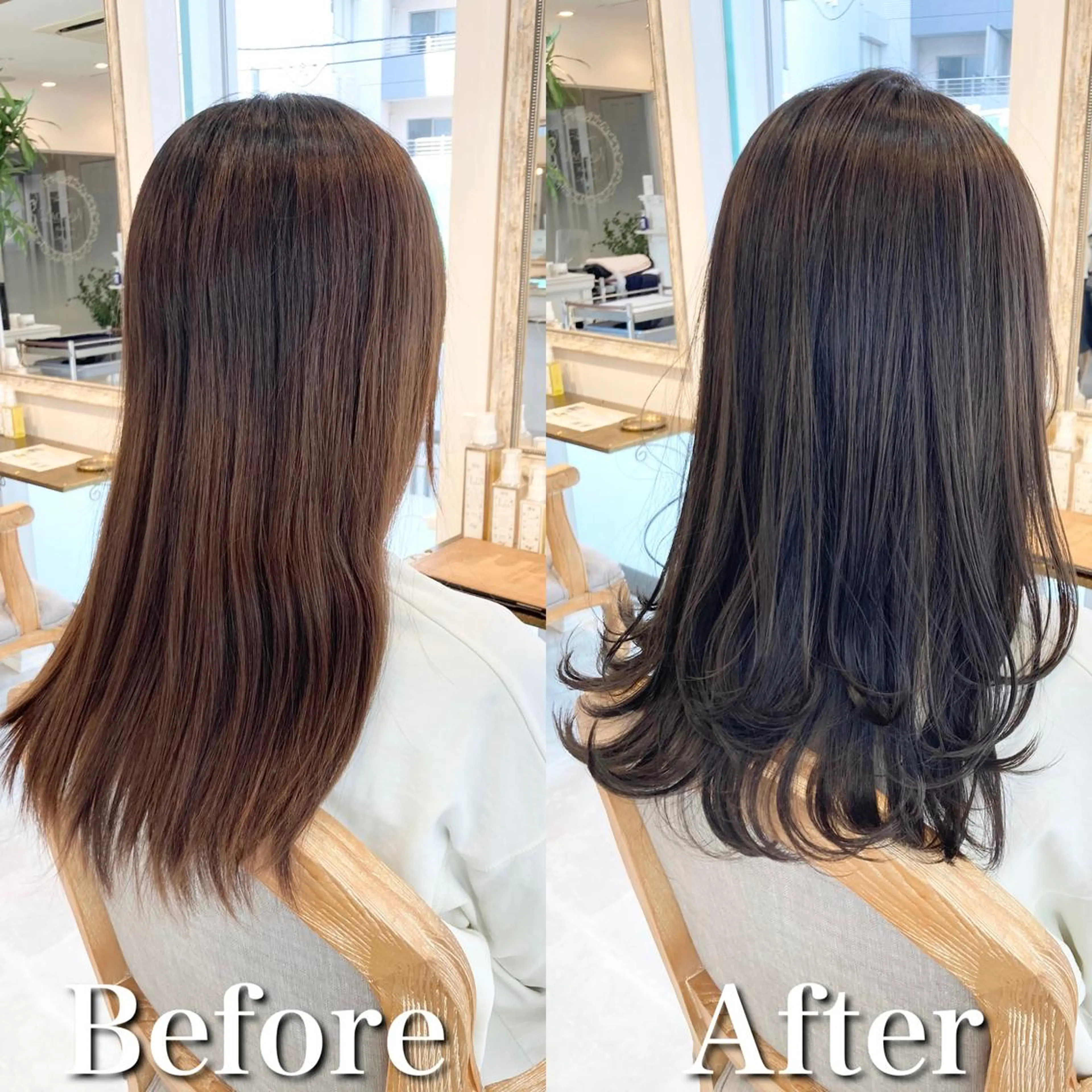 セミロング カラー ボブ& 髪質改善FUMIYAのヘアスタイル