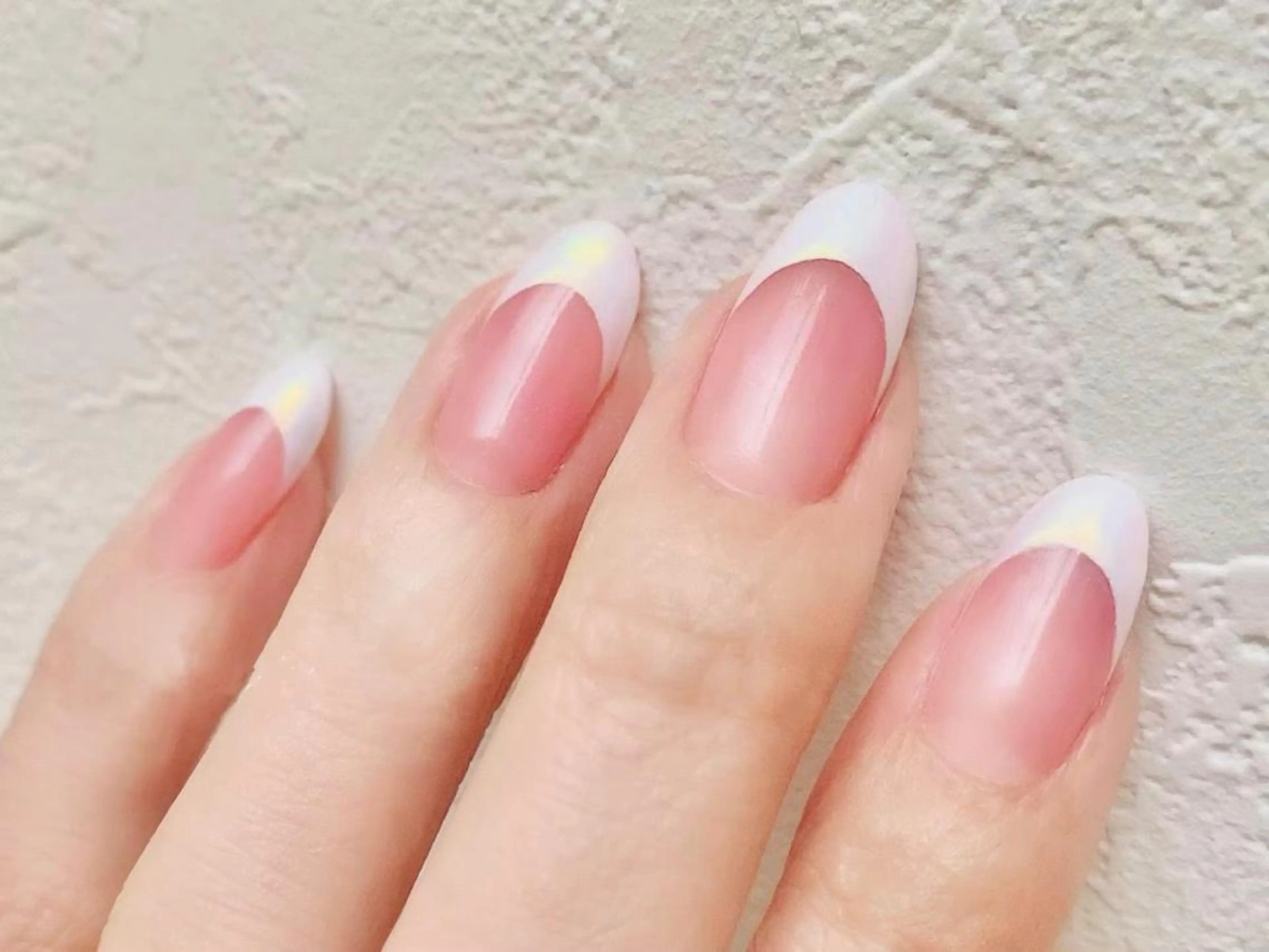 【予約時申請で初回自爪ソフトジェルオフ無料】フレンチ(ラメライン無料)⋆⸜🧡⸝⋆パラジェル+変更無料の写真