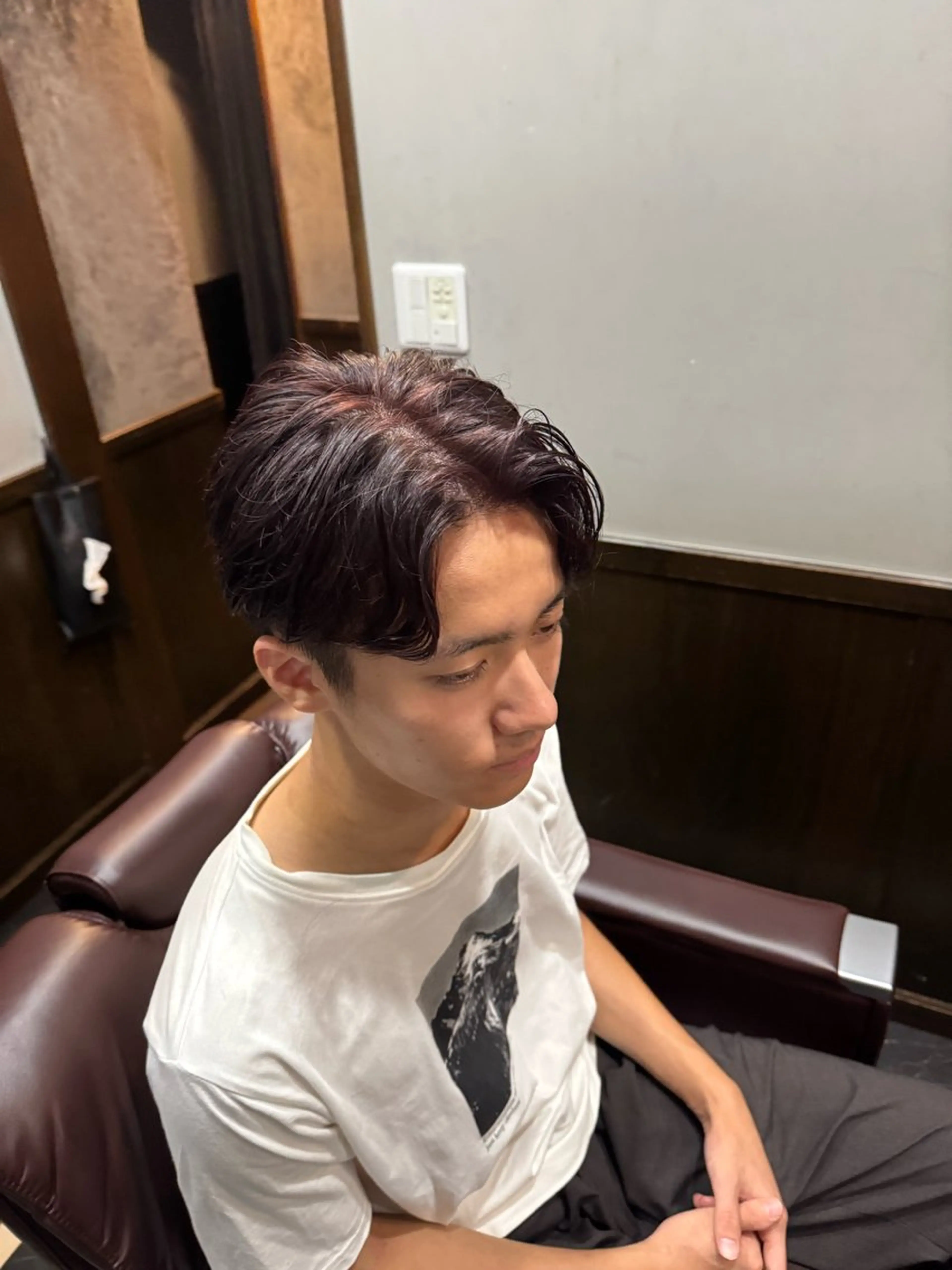 ミディアム カラー メンズ HIRO GINZA barber shop 横浜店所属・ヒロ銀座　無料 フェード　細内のヘアスタイル