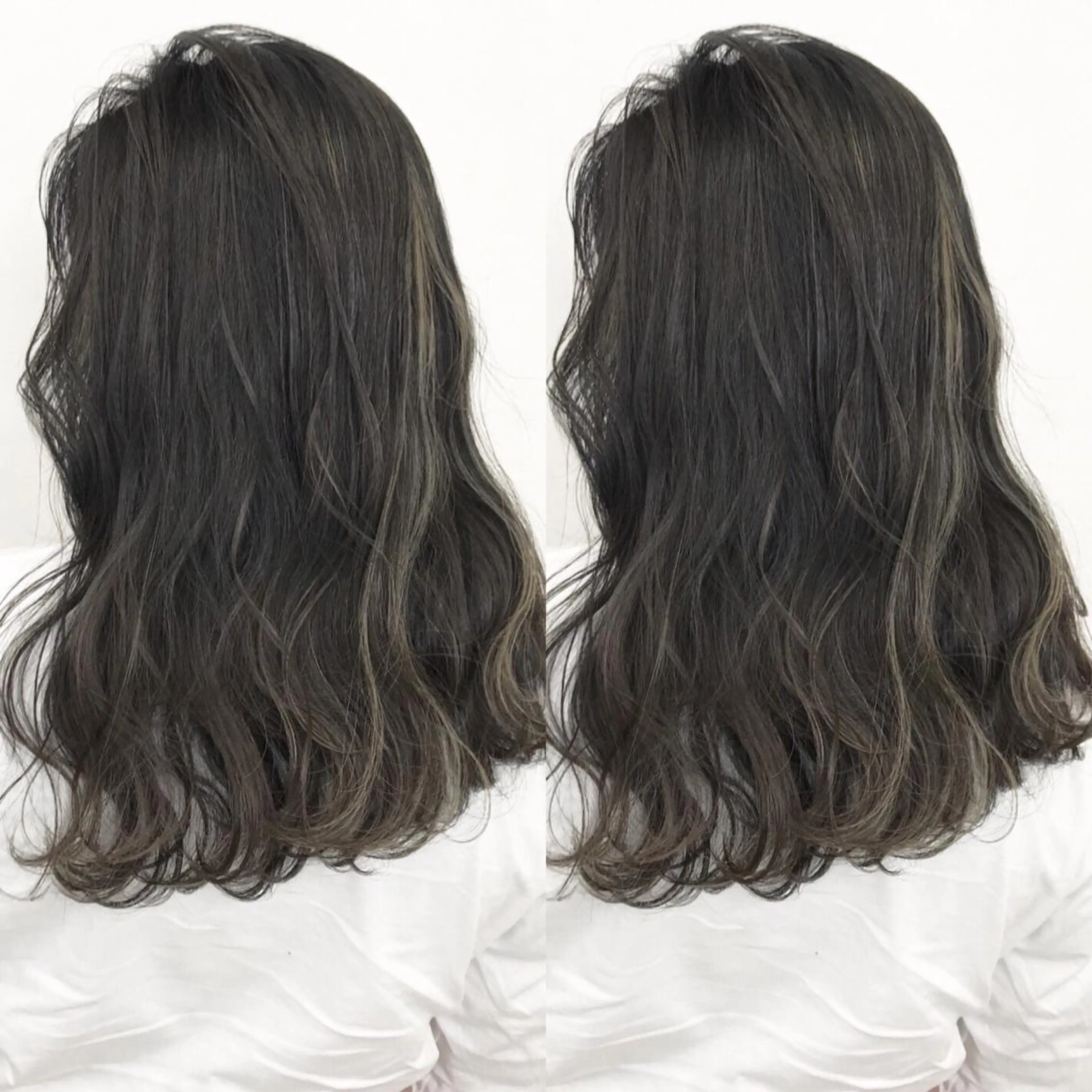 ロング カラー グレージュ ハイライトカラー ハイライト ヘアカラー TATSUYA アートディレクターのヘアスタイル