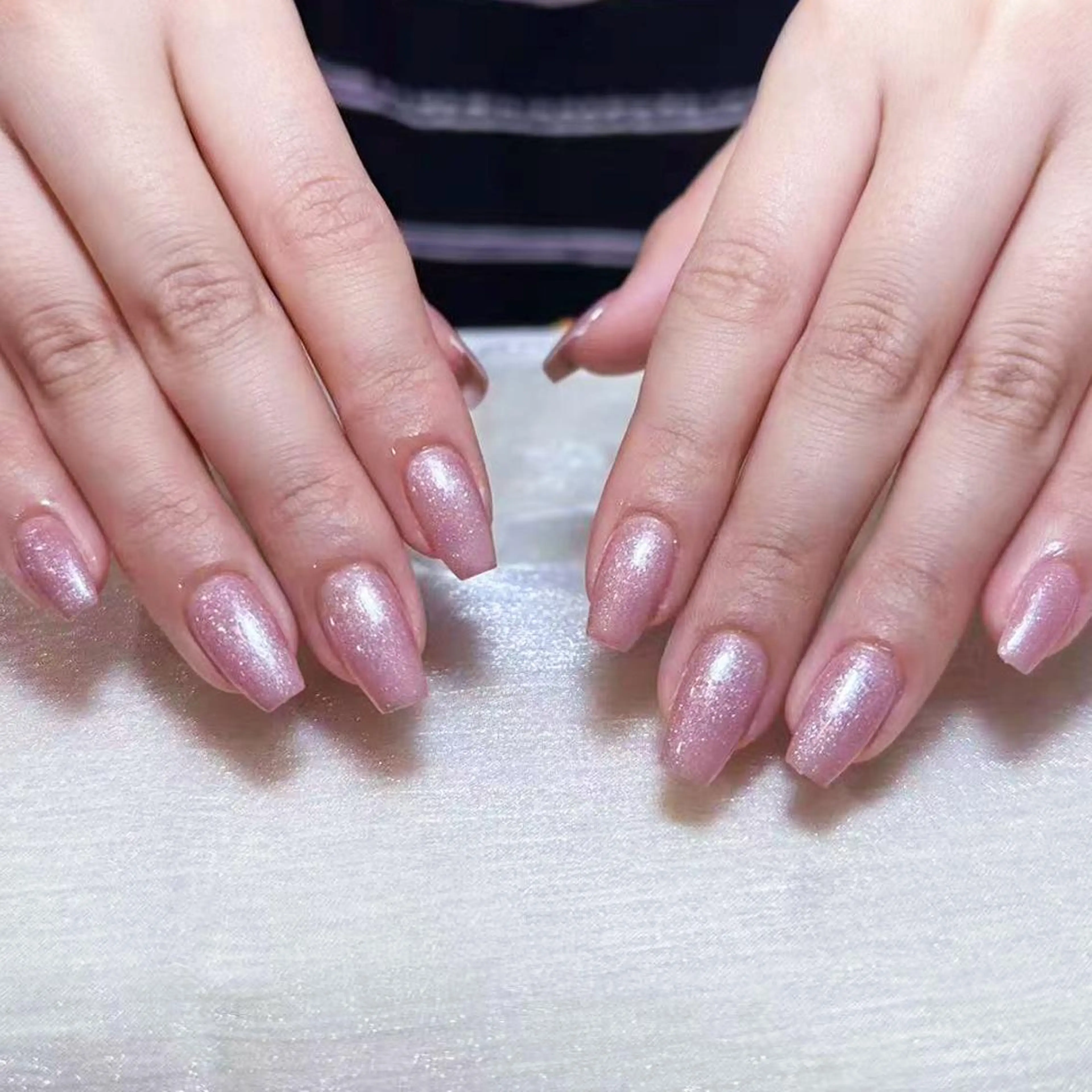 ネイル アートネイル オーロラネイル ガーリー キラキラネイル マグネットネイル ハンドネイル Diamond ✨のネイルデザイン