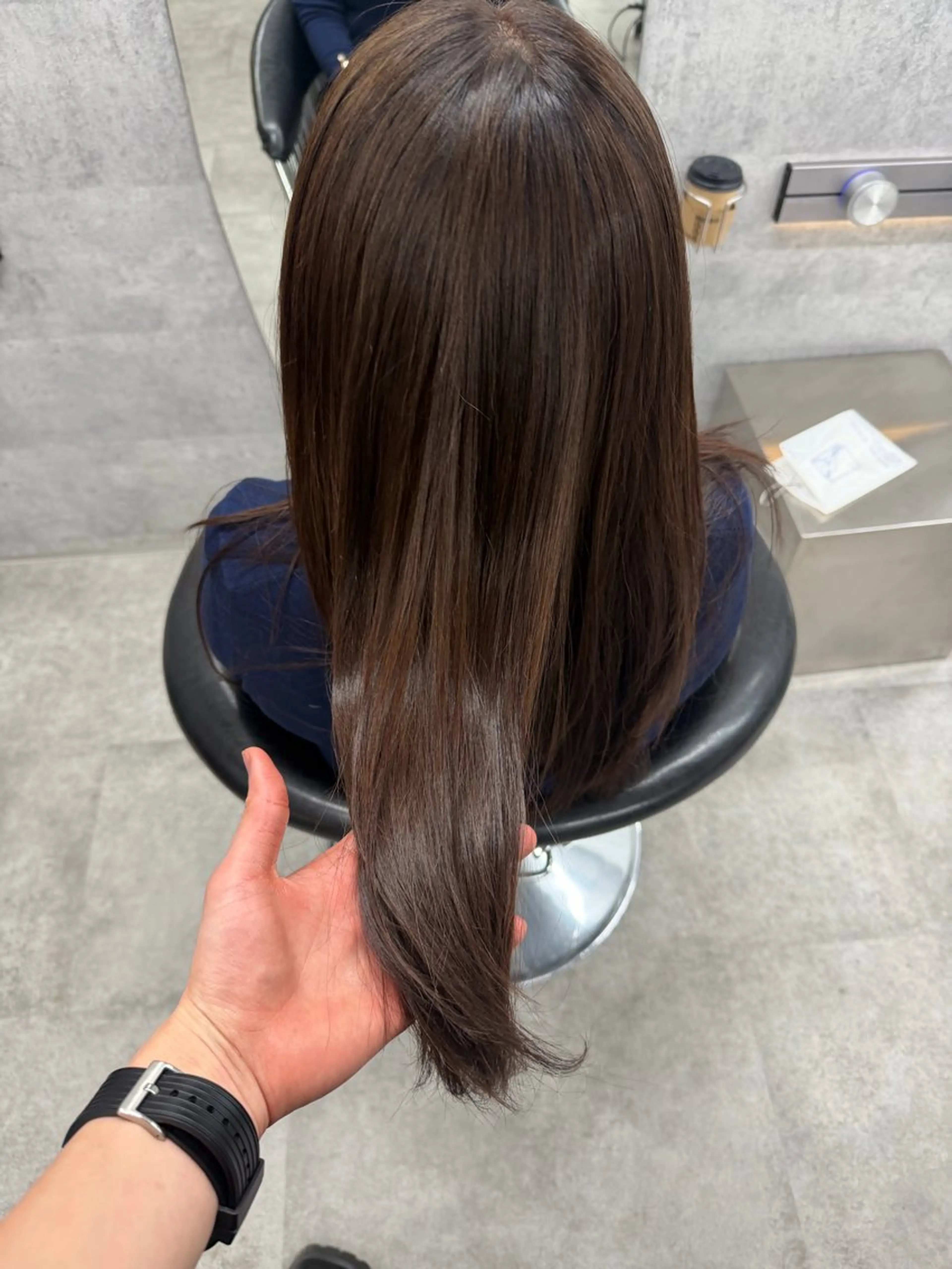 ロング カラー カット ヘアカラー You 透明感カラ ー まとまるカットのヘアスタイル