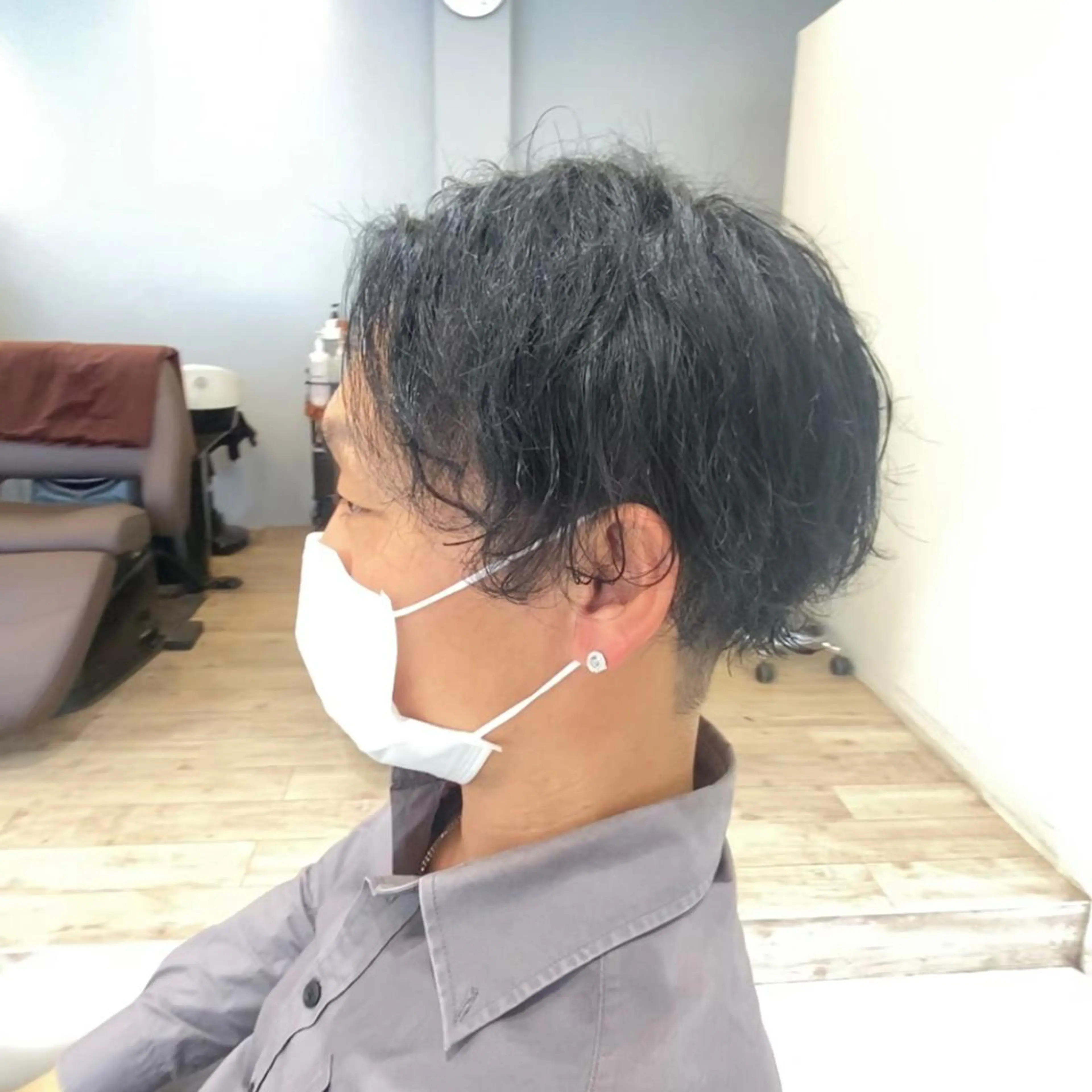 パーマ メンズ メンズパーマ 学生（メンズ向け） メンズツイストパーマ ツイストスパイラルパーマ 波巻きパーマ メンズサロンGRIT 店長　深山一平のヘアスタイル