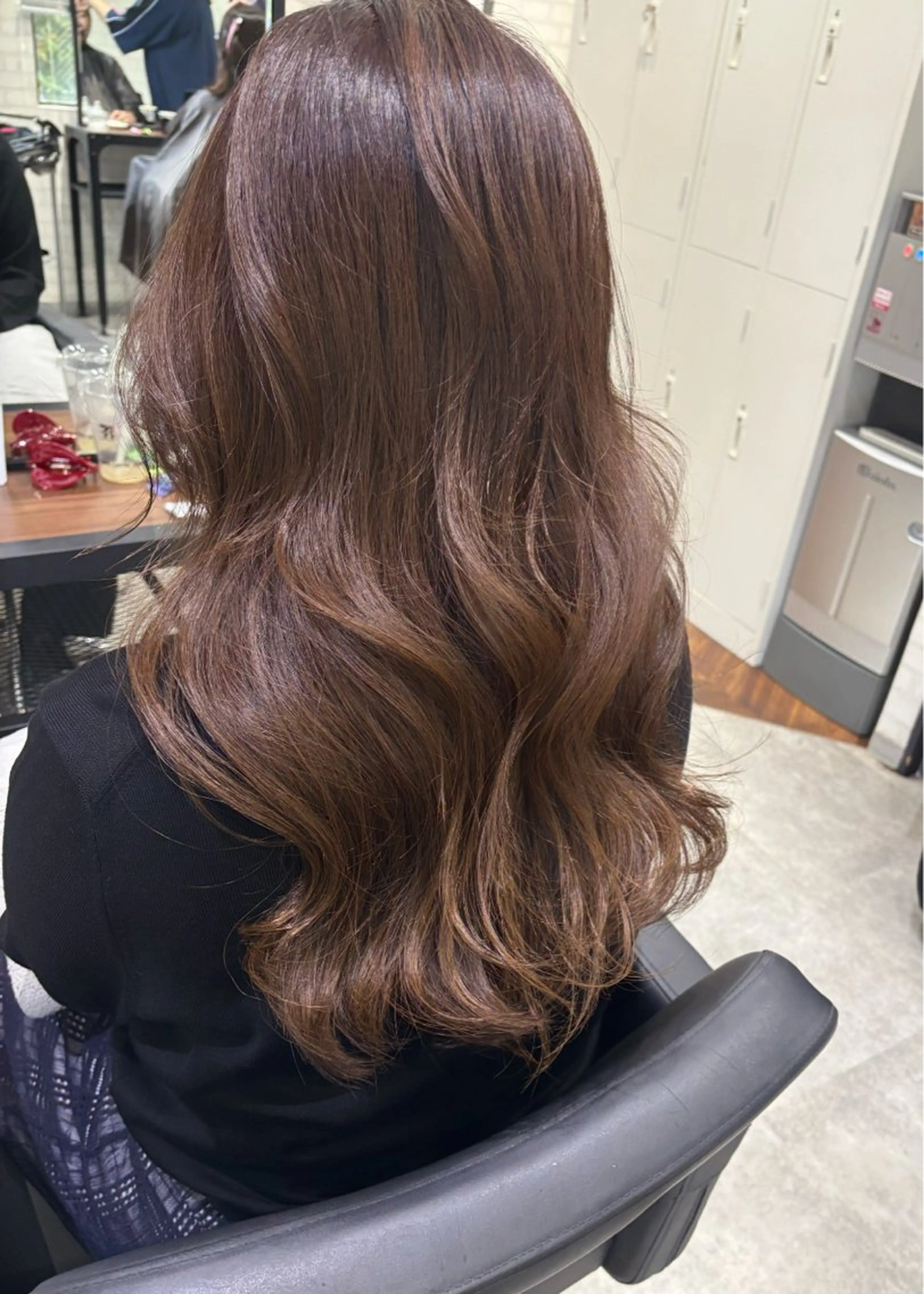 ロング カラー ヘアアレンジ カット トリートメント kei/透明感カラー /ベージュ/髪質改善のヘアスタイル